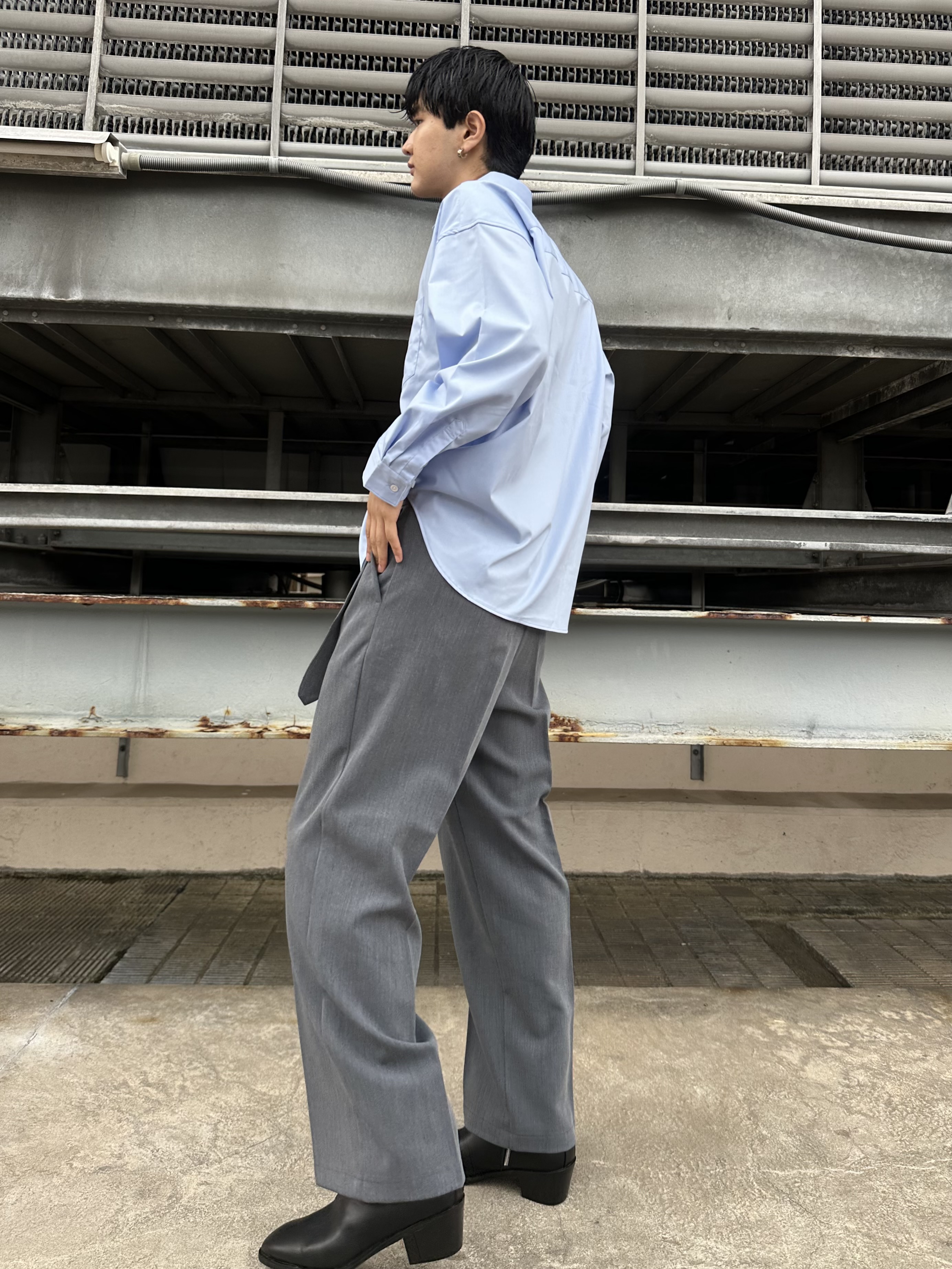KOHEIさんの「tk.TAKEO KIKUCHI｜【6cmヒール】サイドジップスクエアトゥブーツ/ジップアップ/スクエアトゥ/ブーツ」を使ったコーディネート