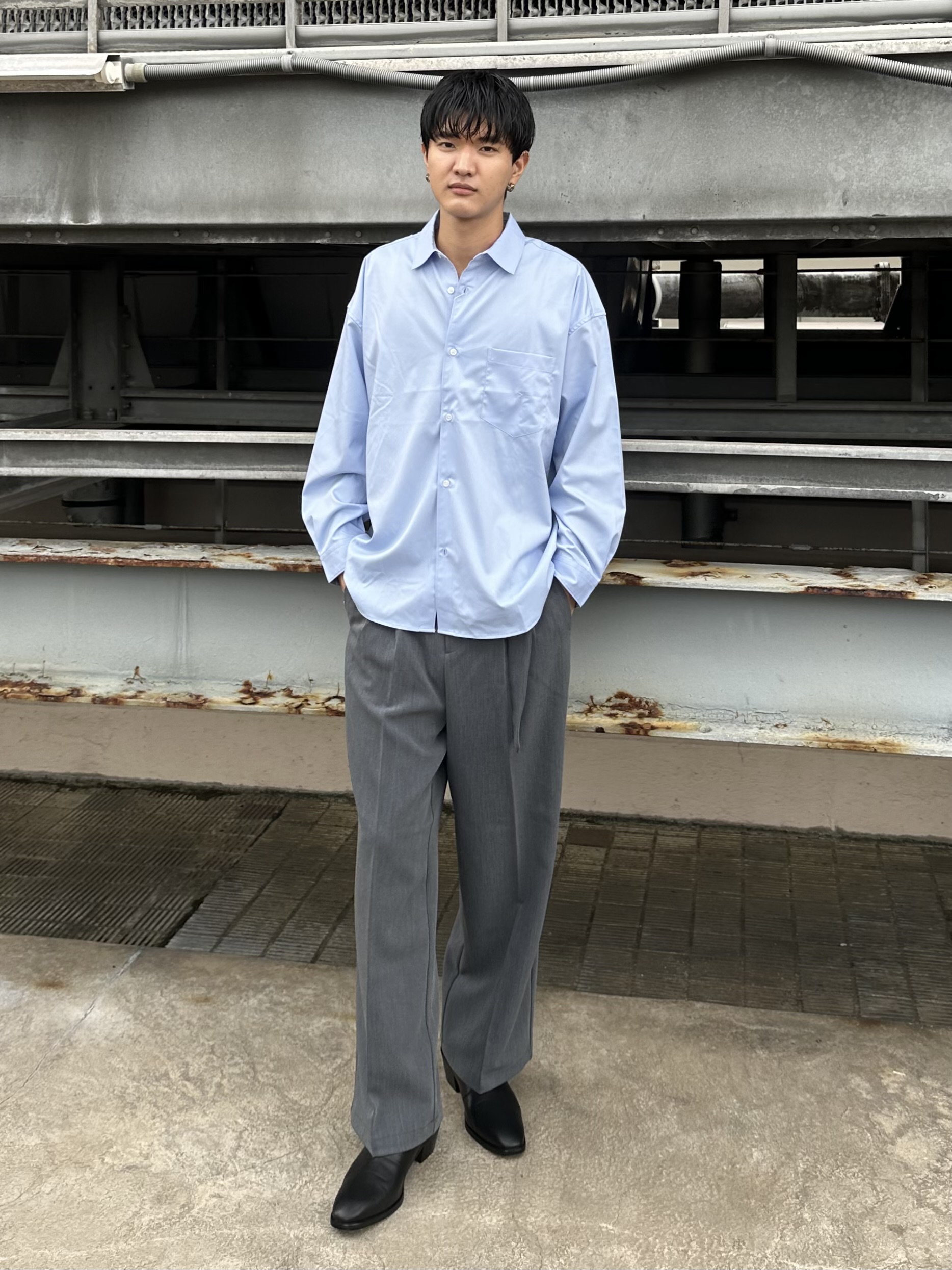 KOHEIさんの「tk.TAKEO KIKUCHI｜【6cmヒール】サイドジップスクエアトゥブーツ/ジップアップ/スクエアトゥ/ブーツ」を使ったコーディネート