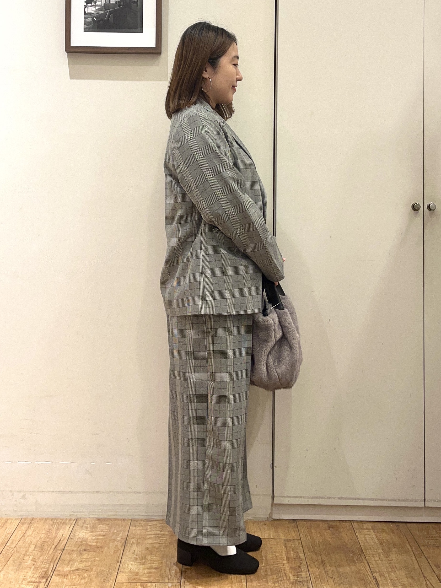 harusakuさんの「SHOO･LA･RUE｜【セットアップ可/洗濯後しわになりにくい】ウールフィール ダブルジャケット」を使ったコーディネート