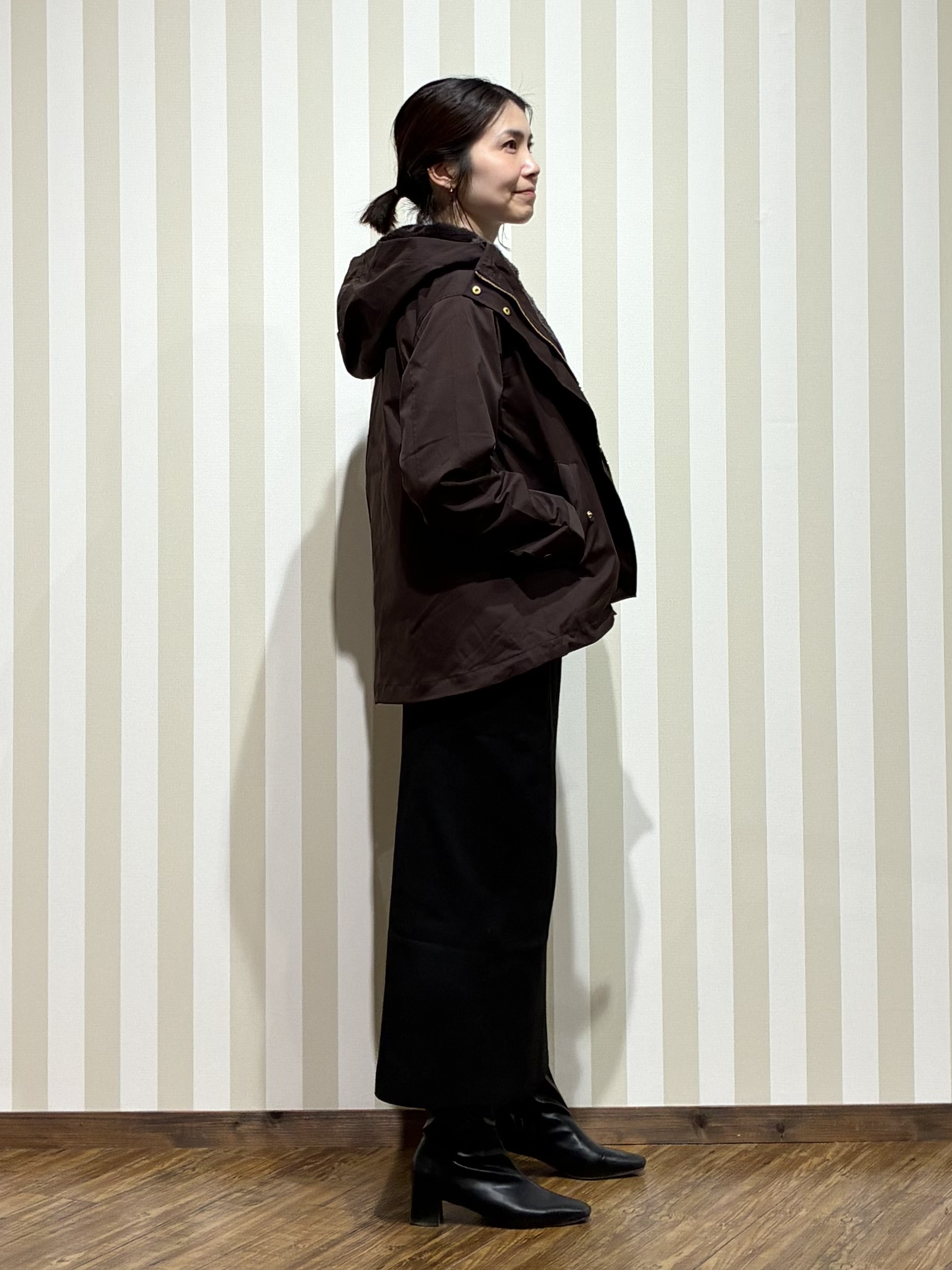 SAOさんの「SHOO･LA･RUE｜【洗濯機可/撥水/マルチWAY】ファーライナー付き 毎日欲張りマンパ」を使ったコーディネート