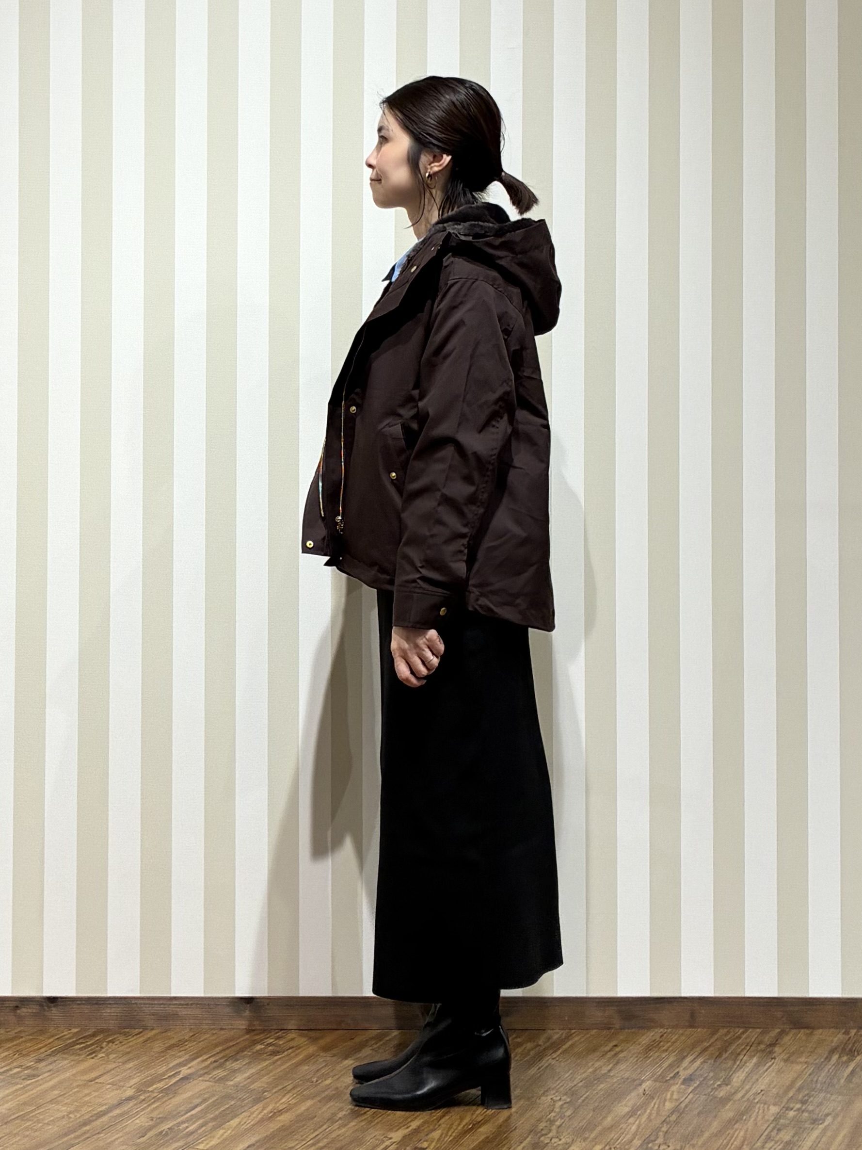 SAOさんの「SHOO･LA･RUE｜【洗濯機可/撥水/マルチWAY】ファーライナー付き 毎日欲張りマンパ」を使ったコーディネート
