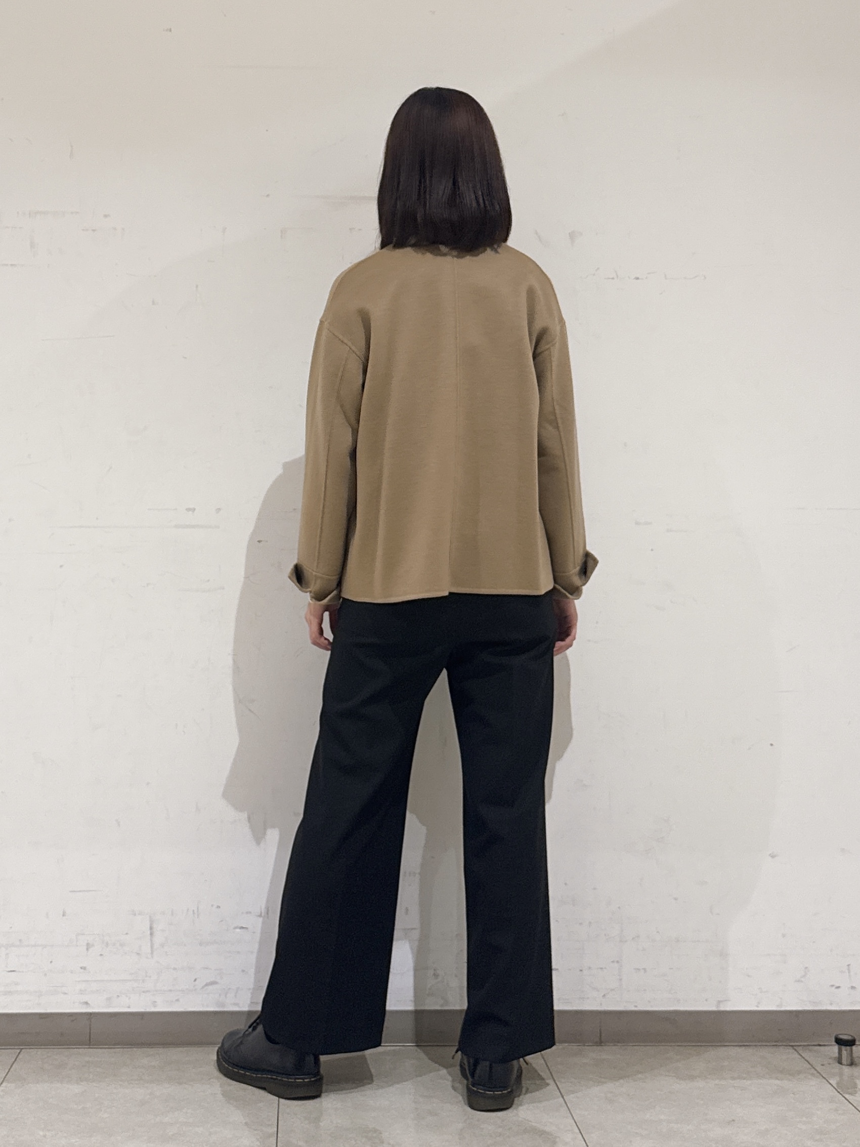 rinaさんの「INDIVI｜【ウール混／配色】ショート丈リバー丸首コート」を使ったコーディネート