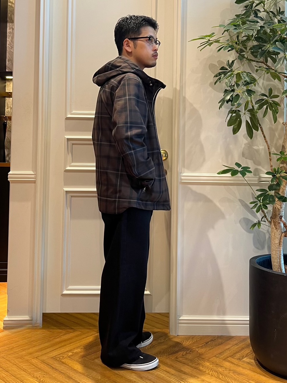 Tokuさんの「DRESSTERIOR｜チェックマウンテンパーカー」を使ったコーディネート
