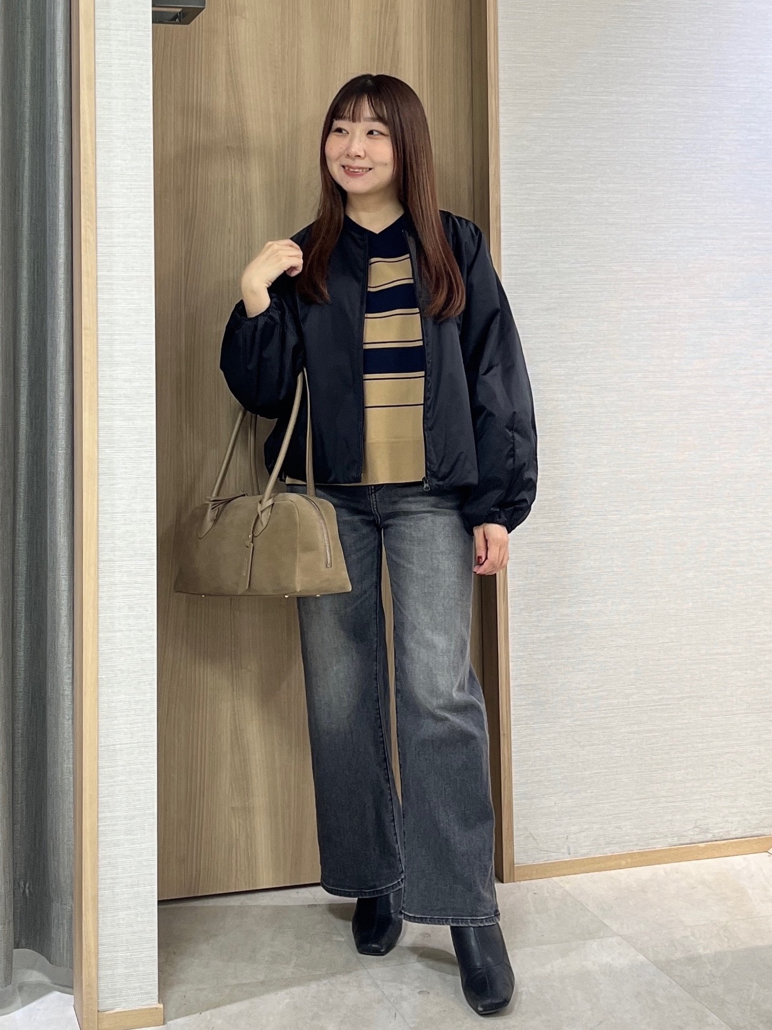 KAHOさんの「UNTITLED｜【軽アウター/中綿/秋冬コート】ショートブルゾン」を使ったコーディネート