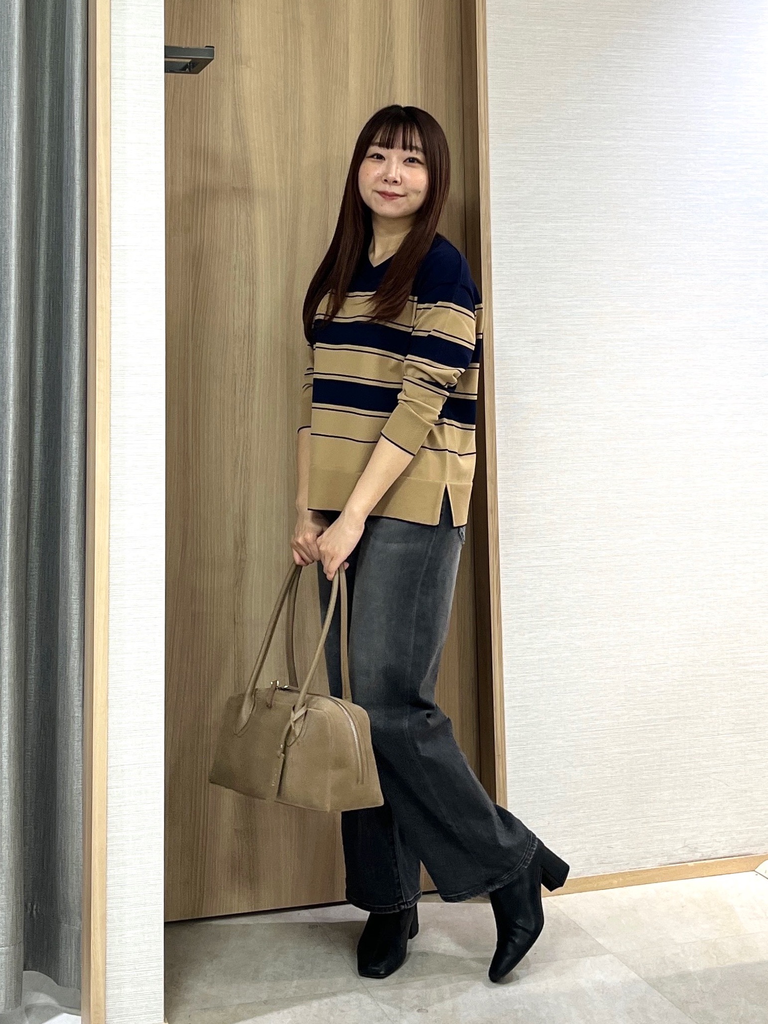 KAHOさんの「UNTITLED｜【軽アウター/中綿/秋冬コート】ショートブルゾン」を使ったコーディネート