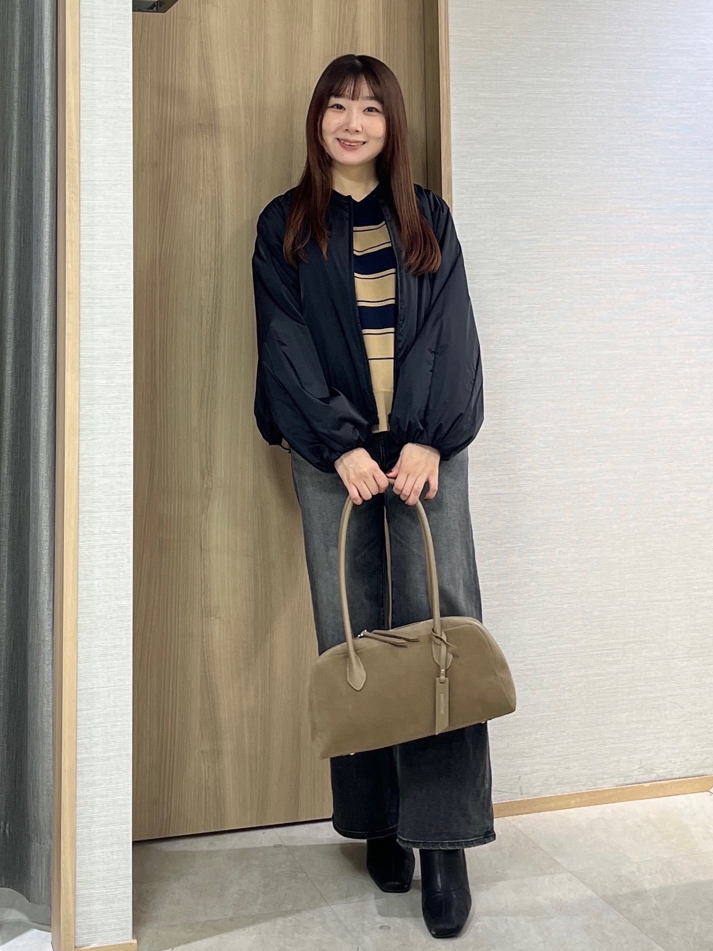 KAHOさんの「UNTITLED｜【軽アウター/中綿/秋冬コート】ショートブルゾン」を使ったコーディネート