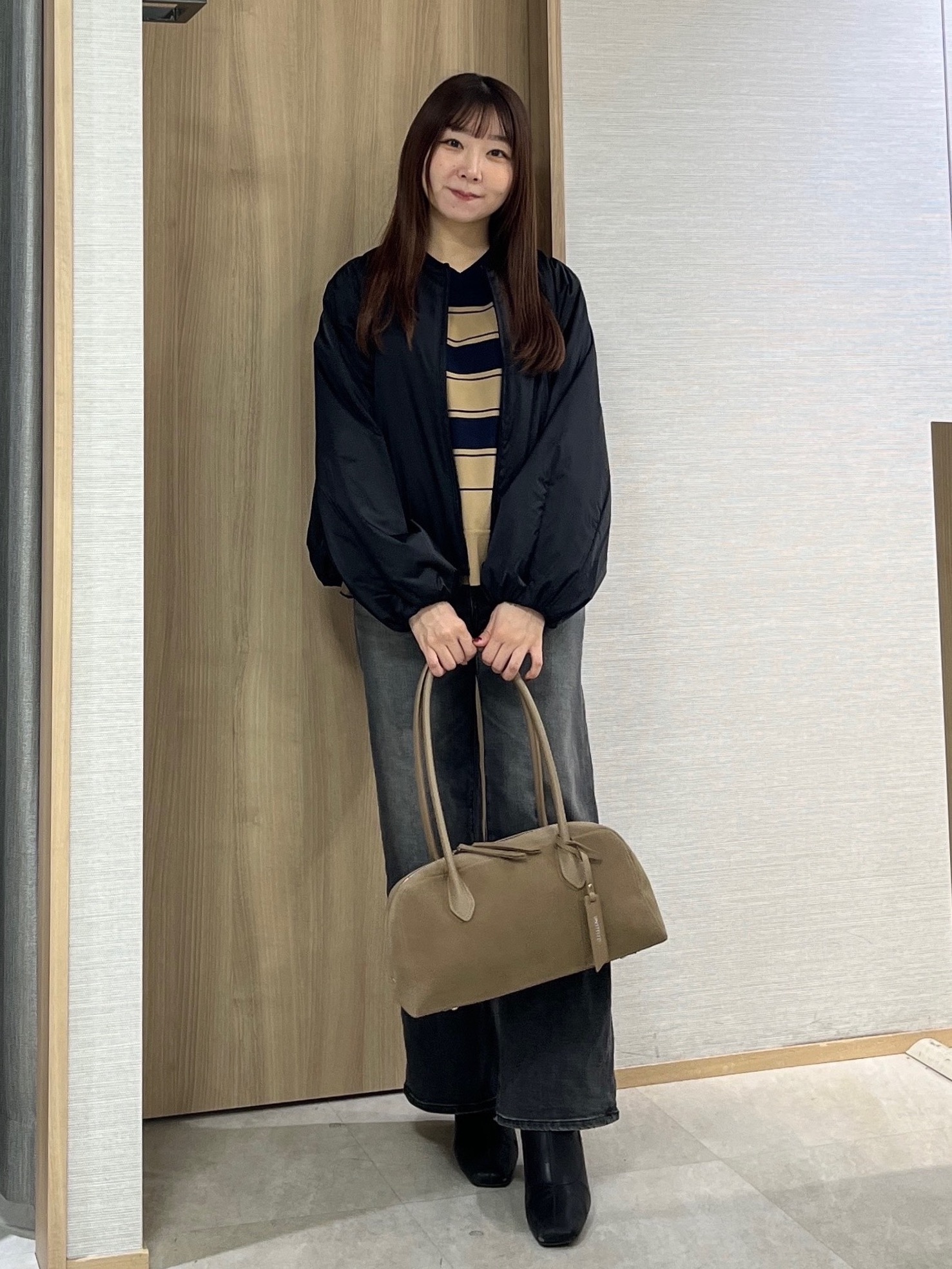 KAHOさんの「UNTITLED｜【軽アウター/中綿/秋冬コート】ショートブルゾン」を使ったコーディネート