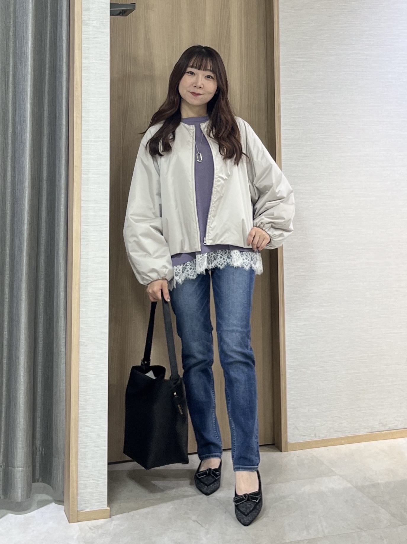 KAHOさんの「UNTITLED｜【軽アウター/中綿/秋冬コート】ショートブルゾン」を使ったコーディネート