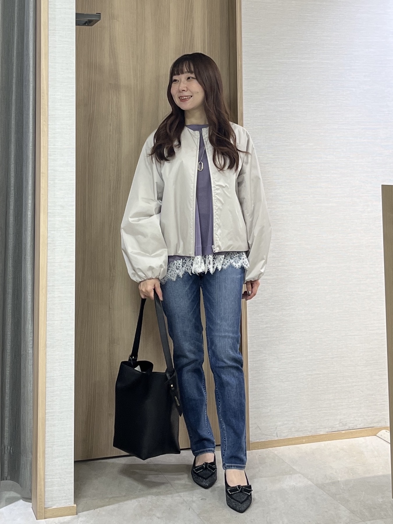 KAHOさんの「UNTITLED｜【軽アウター/中綿/秋冬コート】ショートブルゾン」を使ったコーディネート