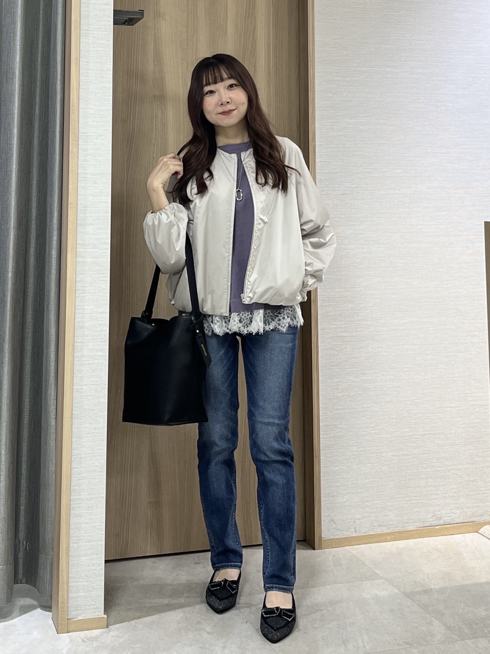 KAHOさんの「UNTITLED｜【軽アウター/中綿/秋冬コート】ショートブルゾン」を使ったコーディネート