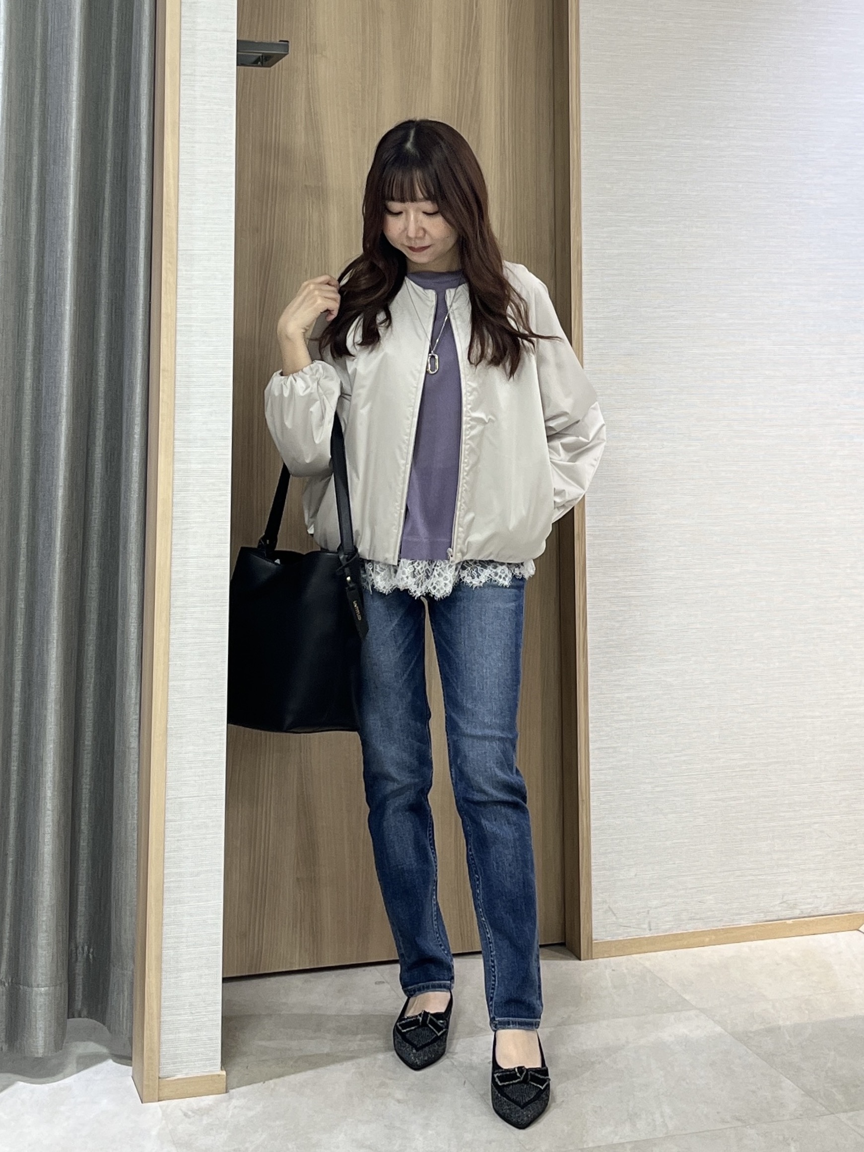 KAHOさんの「UNTITLED｜【軽アウター/中綿/秋冬コート】ショートブルゾン」を使ったコーディネート