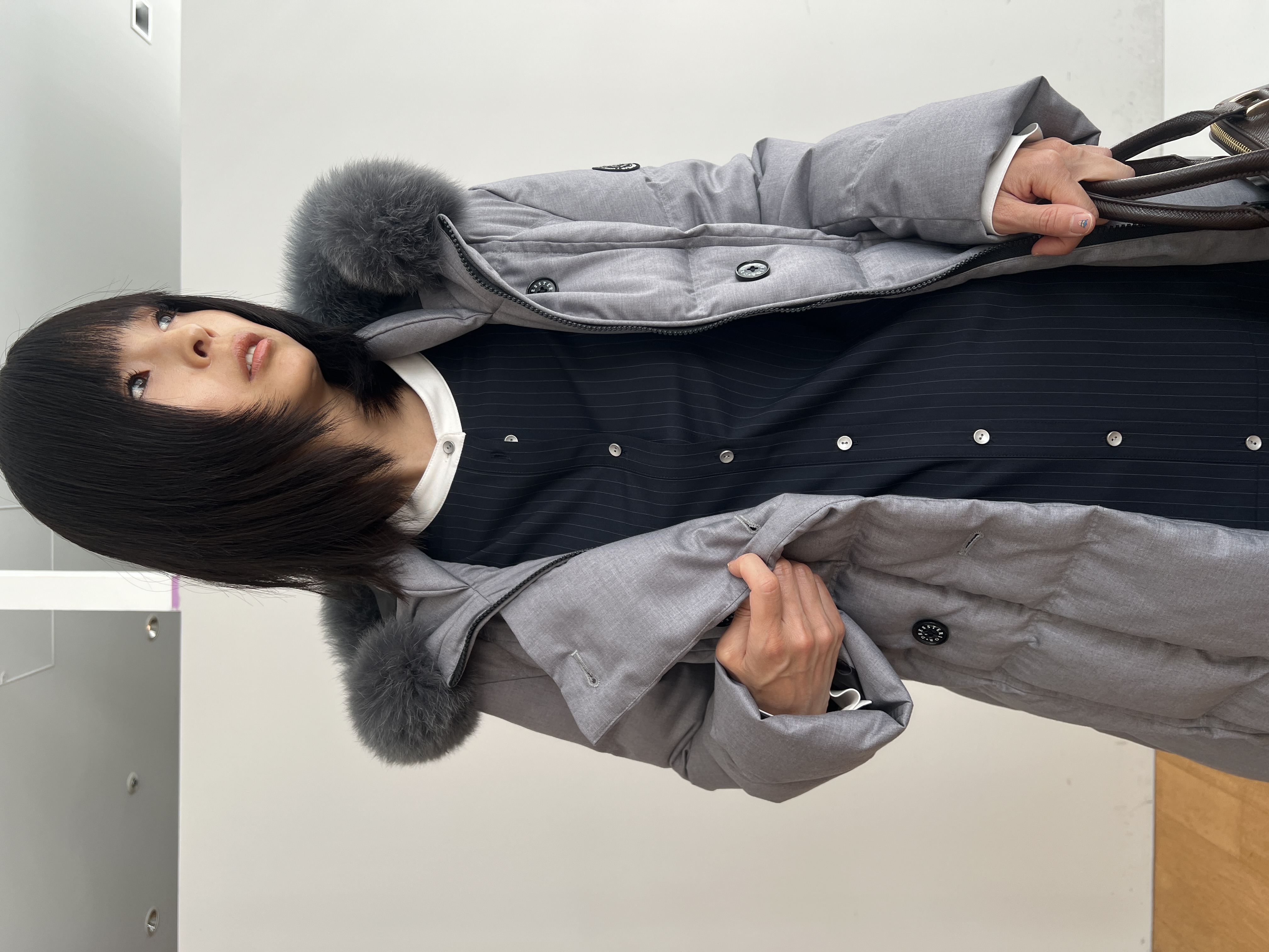 misaさんの「DRESSTERIOR｜【STORY11月号掲載】ウォッシャブルストライプシャツワンピース」を使ったコーディネート