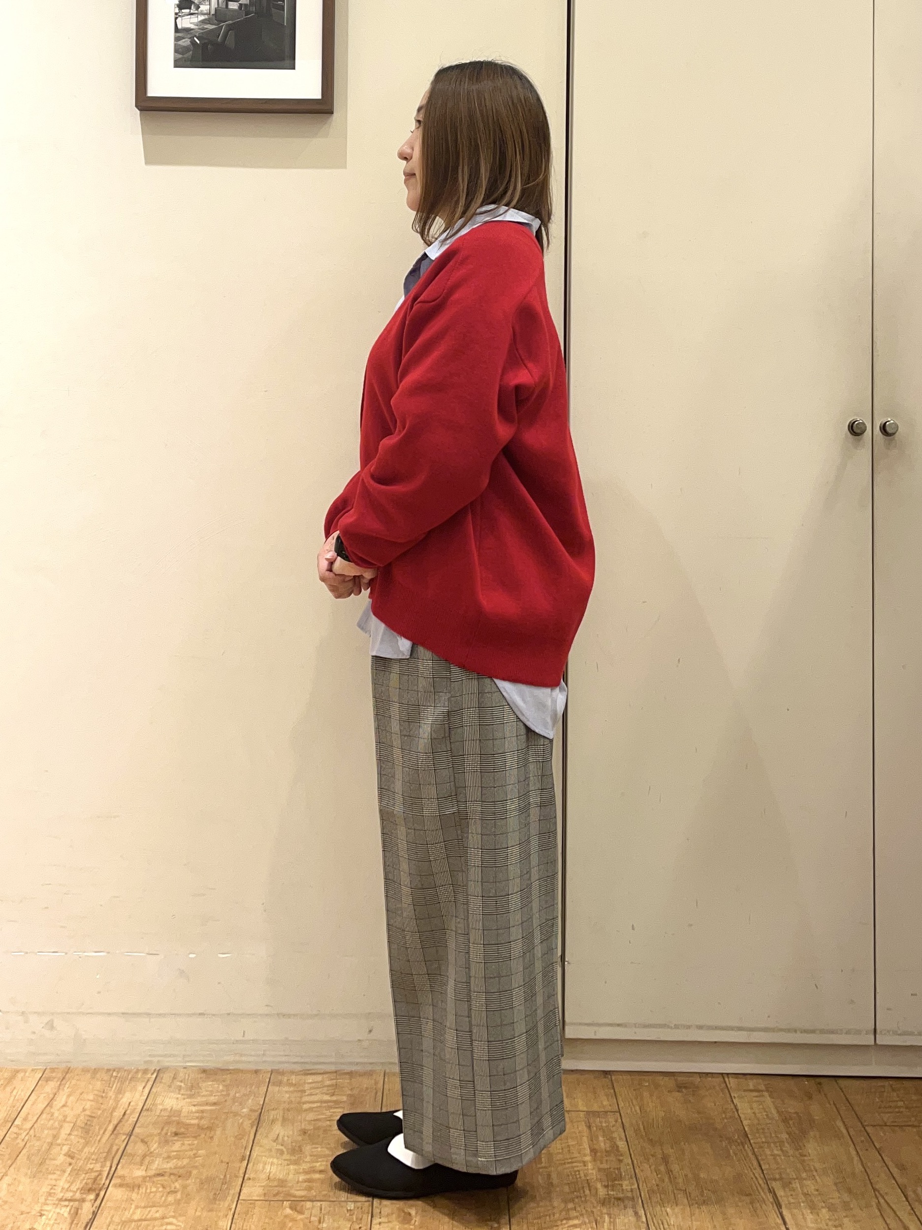 harusakuさんの「SHOO･LA･RUE｜【毛玉になりにくい/S-LL/洗濯機可/体型カバー】Vネックゆったりカーディガン」を使ったコーディネート