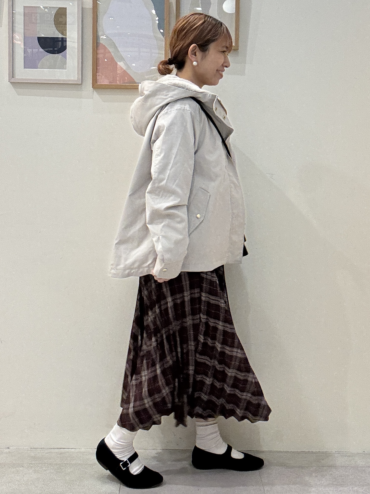 たけぴさんの「SHOO･LA･RUE｜【洗濯機可/撥水/マルチWAY】ファーライナー付き 毎日欲張りマンパ」を使ったコーディネート