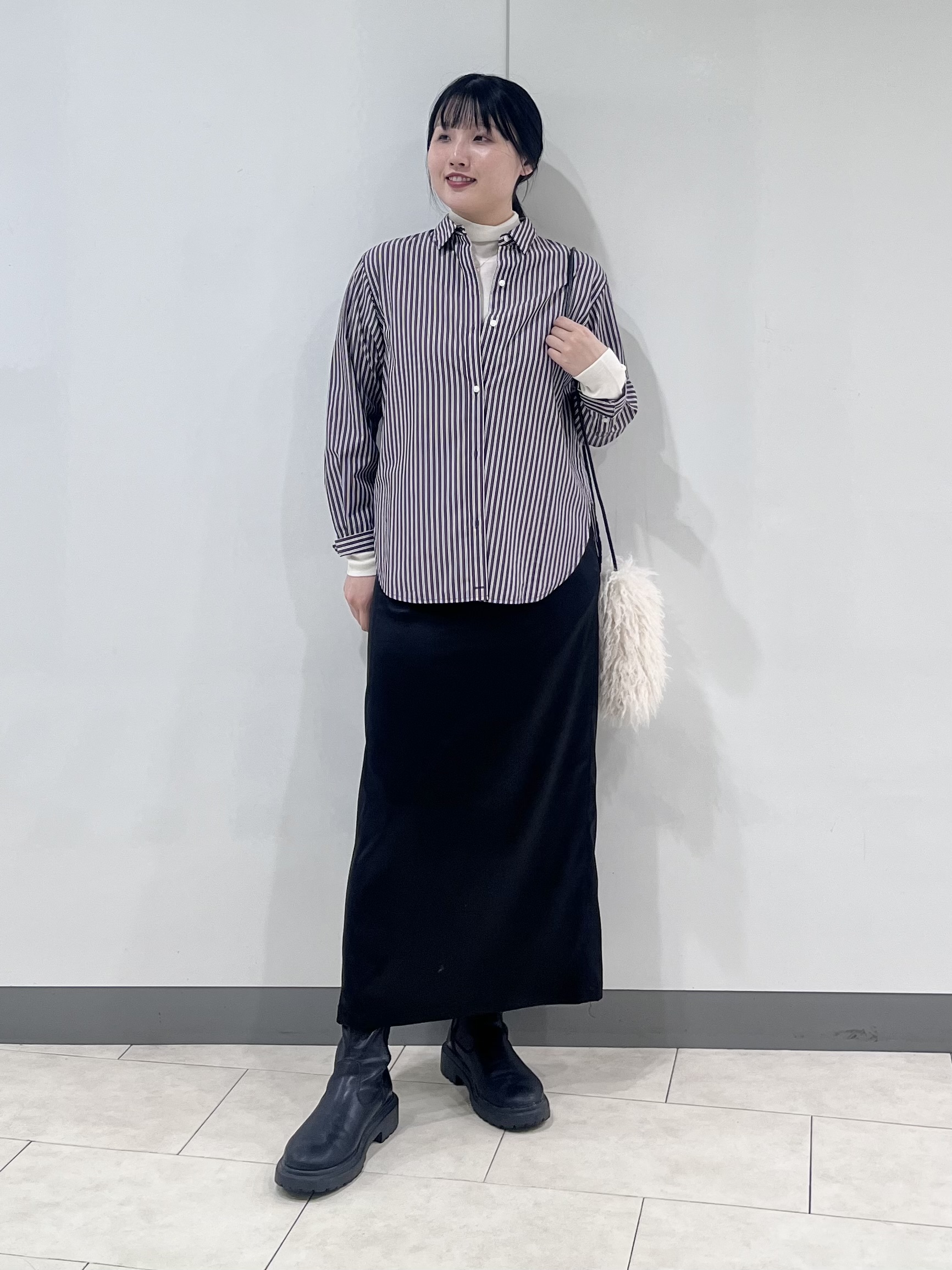 hasuさんの「INDIVI｜【2WAY／ストライプ柄】ベーシックシャツ」を使ったコーディネート