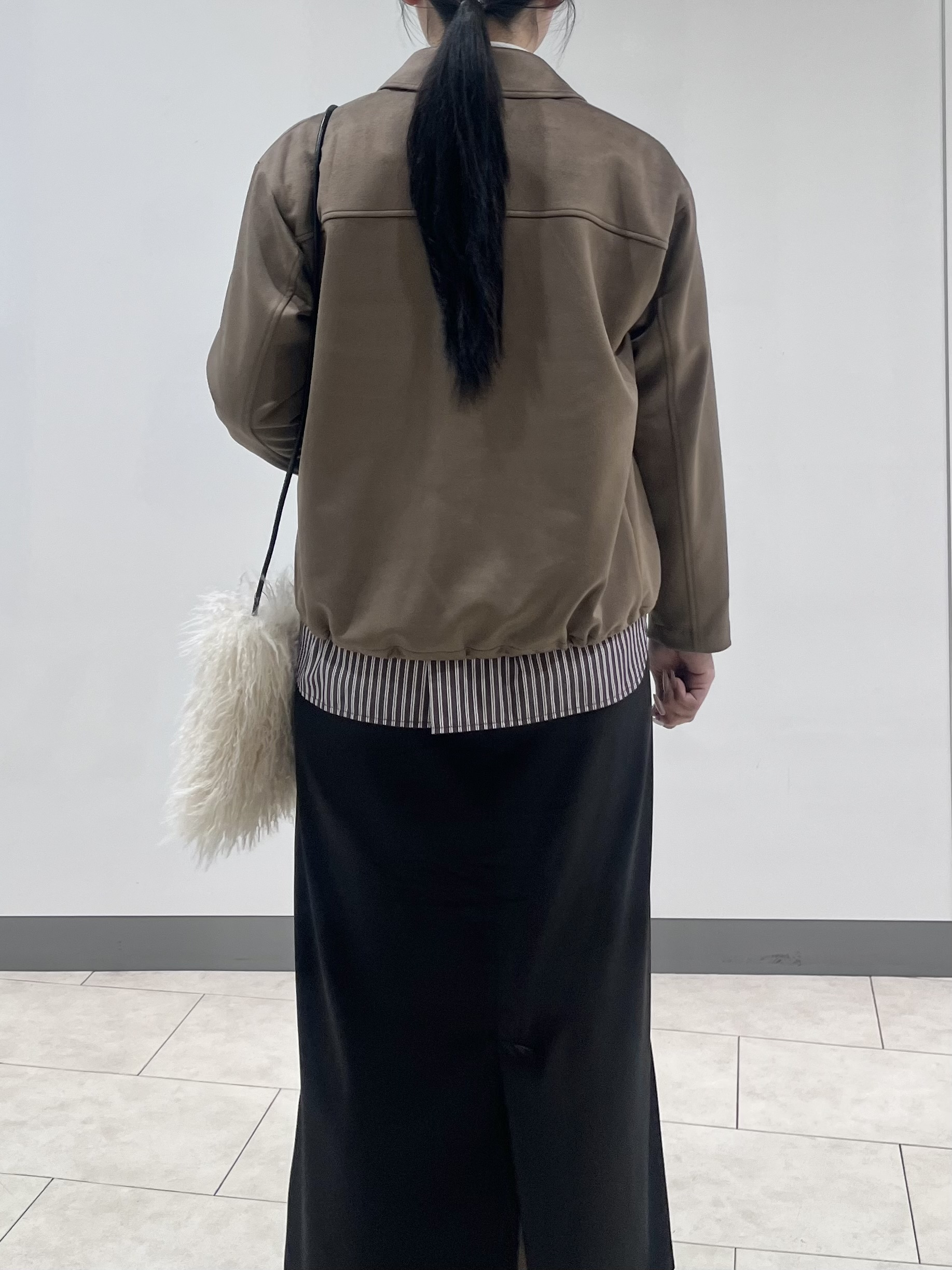 hasuさんの「INDIVI｜【スエード調】ステンカラーブルゾン」を使ったコーディネート