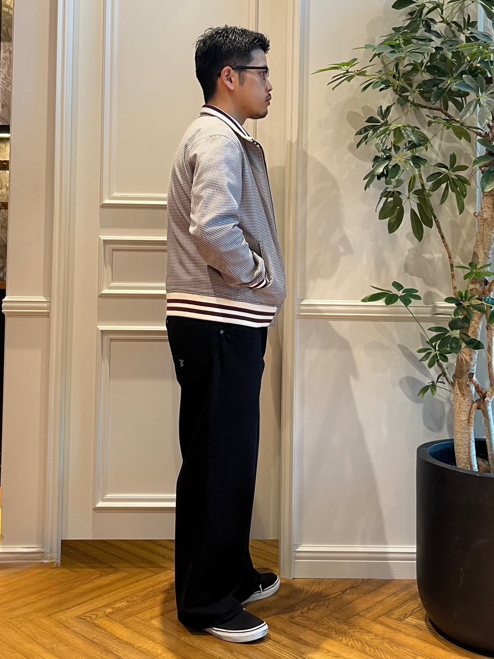 Tokuさんの「DRESSTERIOR｜ハウンドトゥース ハイネックリブジャケット」を使ったコーディネート