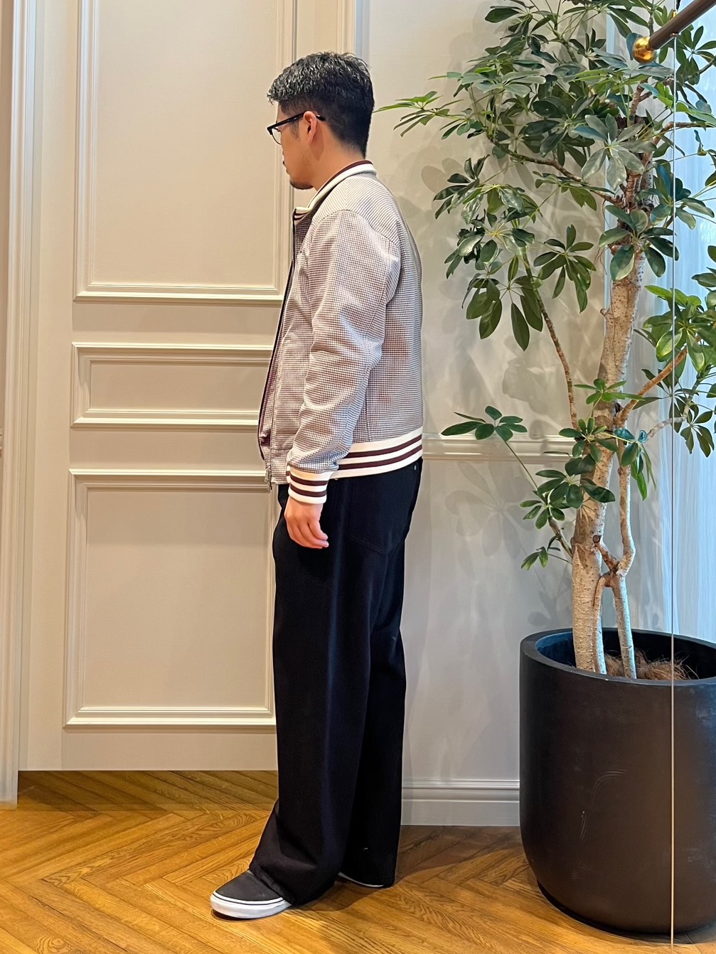 Tokuさんの「DRESSTERIOR｜ハウンドトゥース ハイネックリブジャケット」を使ったコーディネート