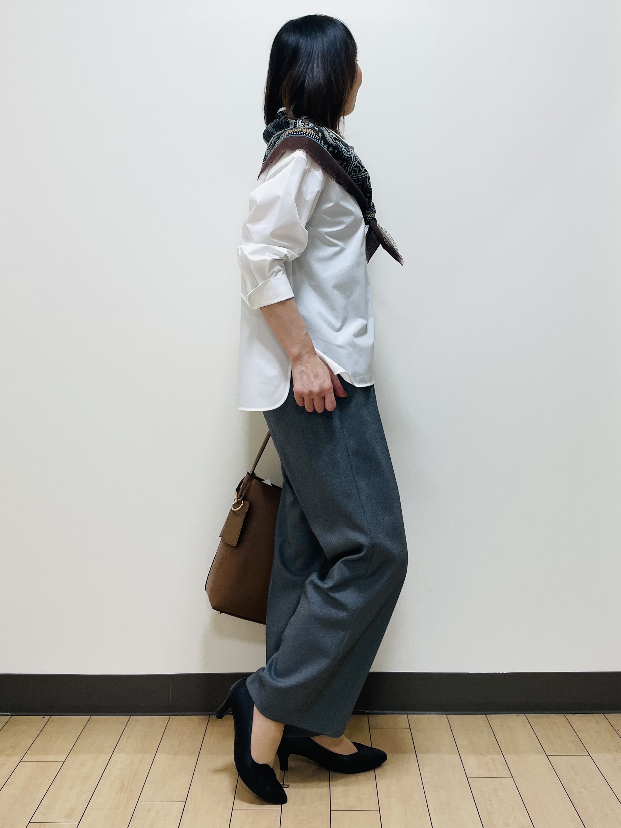 Riiさんの「Reflect｜【羽織◎】オフボディシルエットシャツ」を使ったコーディネート