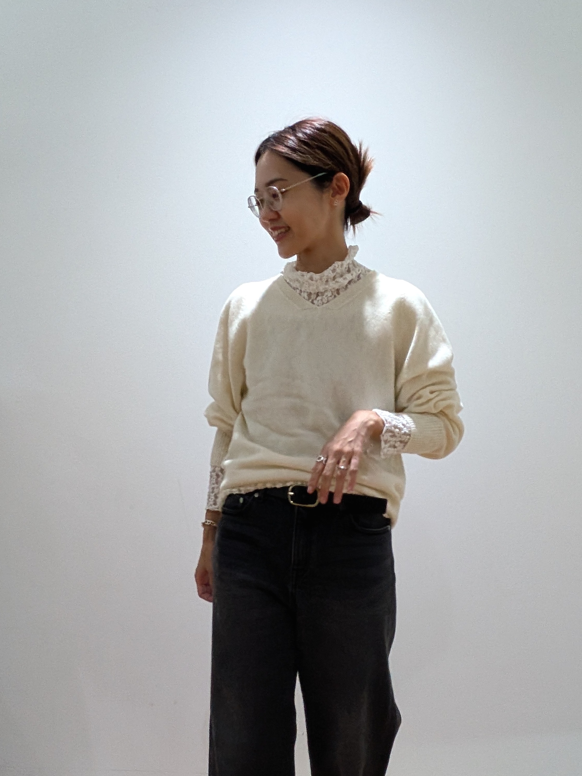 Aさんの「UNTITLED｜【重ね着レイヤード】レースハイネックトップス」を使ったコーディネート