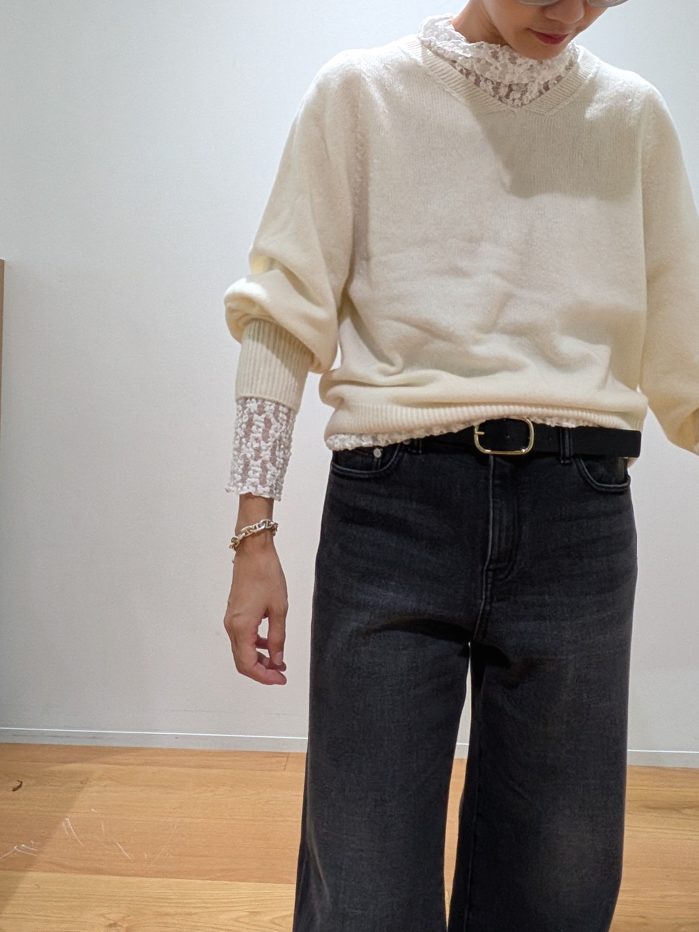 Aさんの「UNTITLED｜【重ね着レイヤード】レースハイネックトップス」を使ったコーディネート