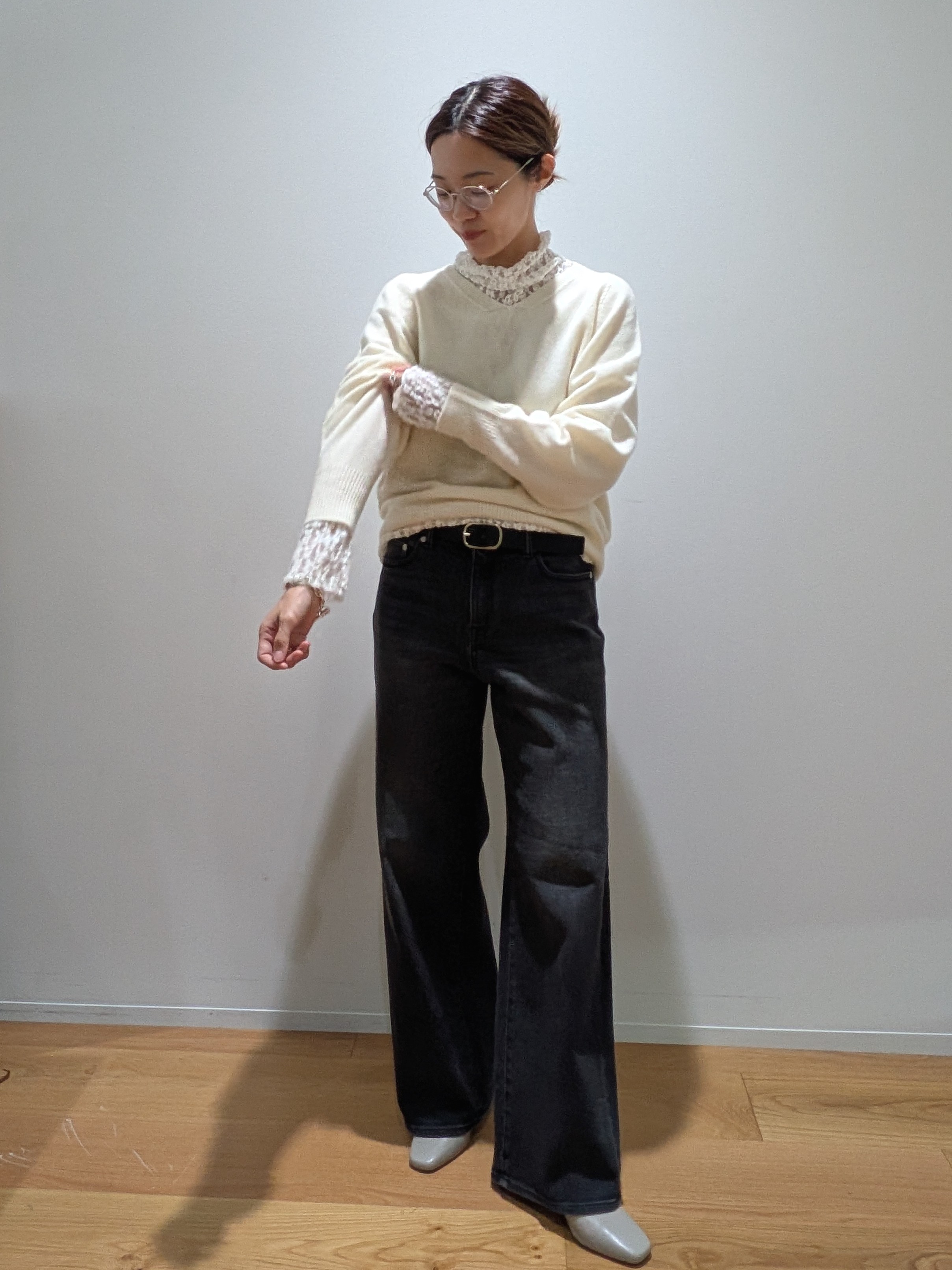 Aさんの「UNTITLED｜【重ね着レイヤード】レースハイネックトップス」を使ったコーディネート