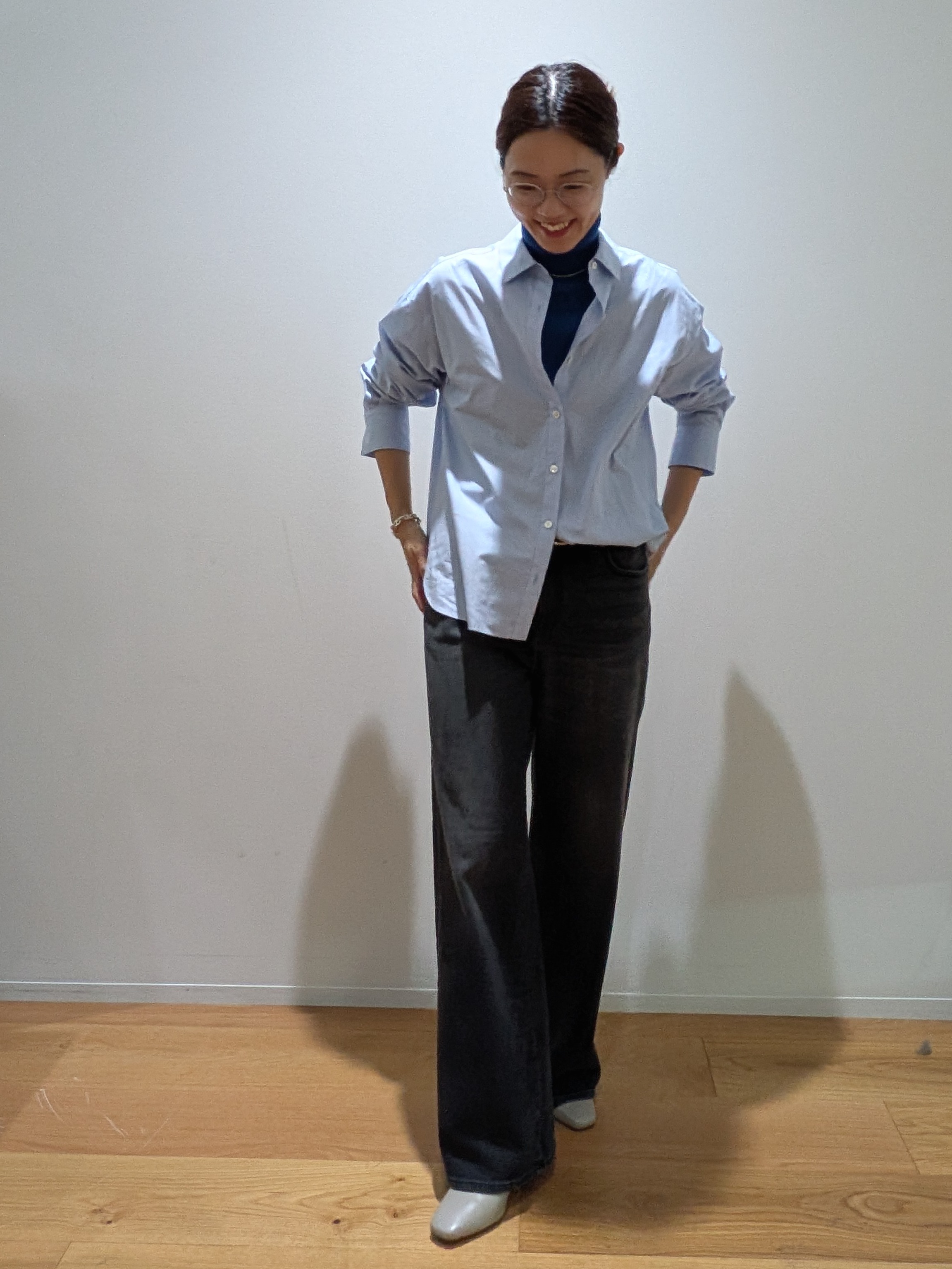 Aさんの「UNTITLED｜【6色展開/コットン100】カラーベーシックシャツ」を使ったコーディネート