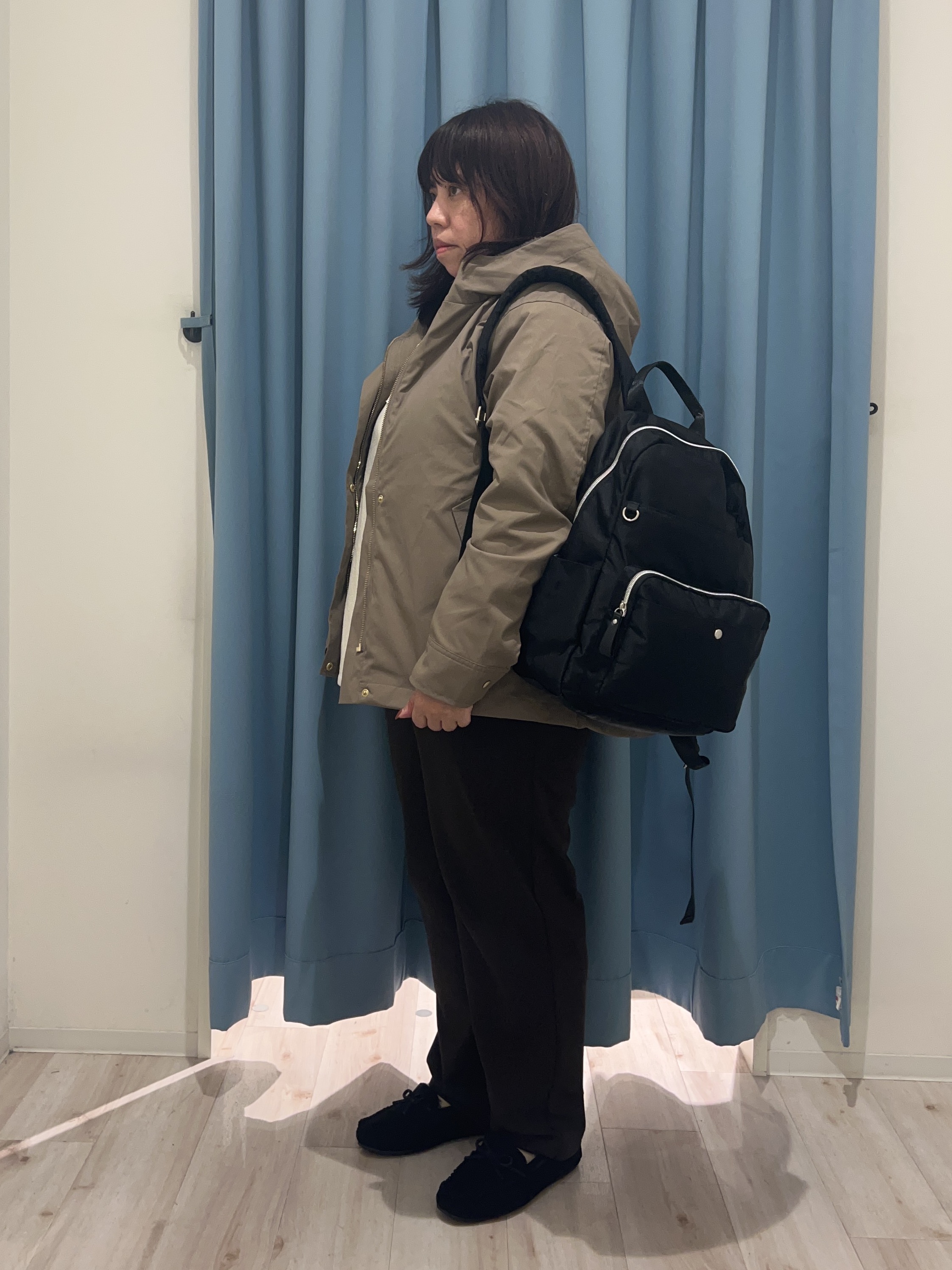 くーさんの「SHOO･LA･RUE｜【洗濯機可/撥水/マルチWAY】ファーライナー付き 毎日欲張りマンパ」を使ったコーディネート