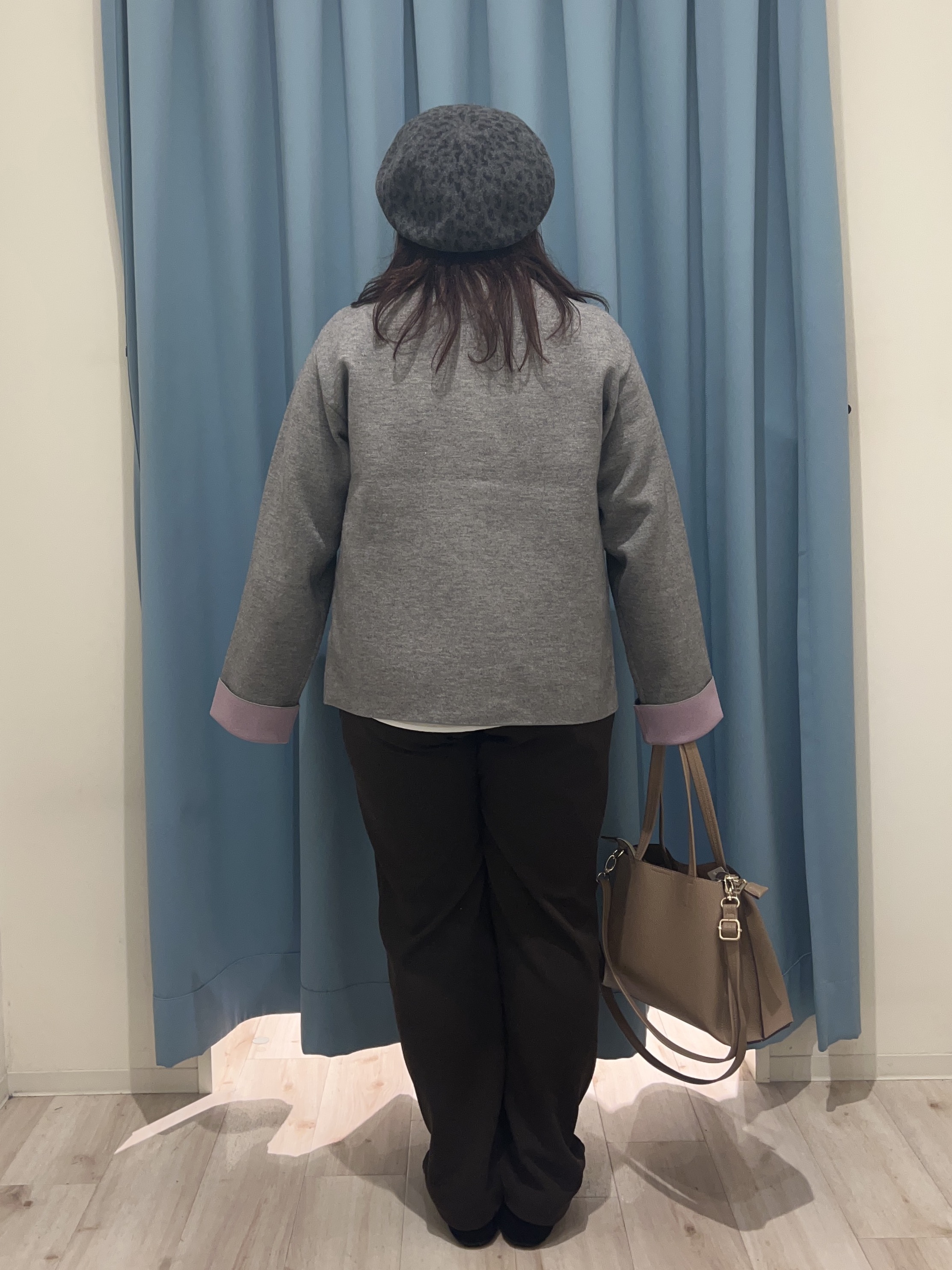 くーさんの「SHOO･LA･RUE｜【S-LL/洗濯機可/静電気防止】もちもち配色ダブルフェイスカーディガン」を使ったコーディネート