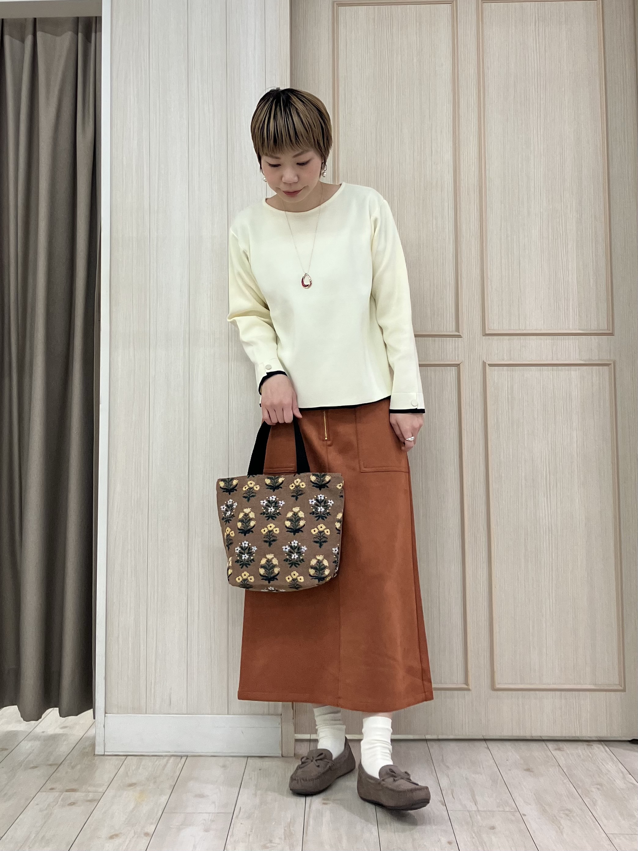 Turnerさんの「SHOO･LA･RUE｜【撥水/S-LL/洗濯機可】ウエスト絞れる キルト中綿ジャケット」を使ったコーディネート