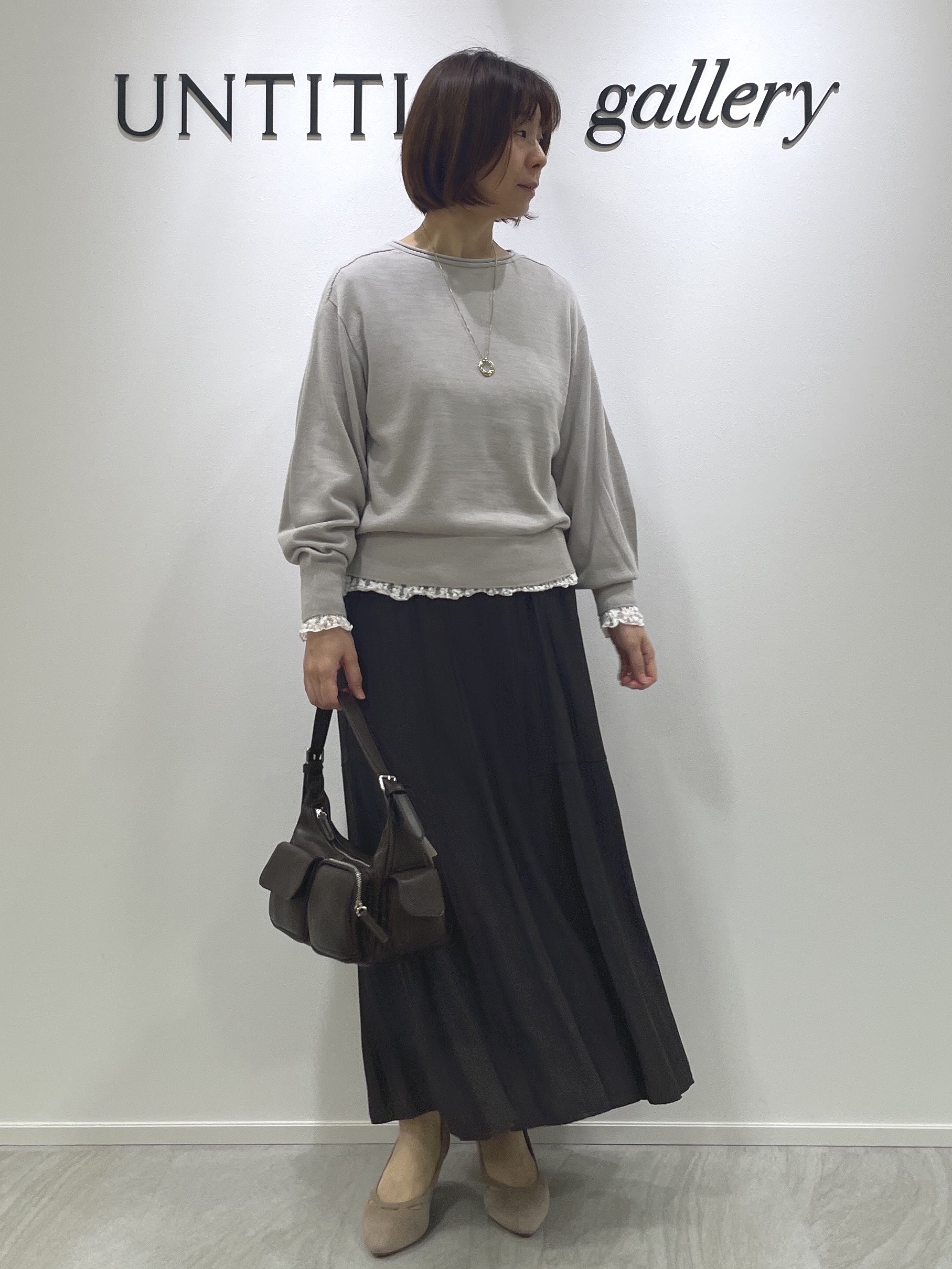 hanaさんの「UNTITLED｜【店頭人気！/8色展開】ボリュームスリーブニットプルオーバー」を使ったコーディネート
