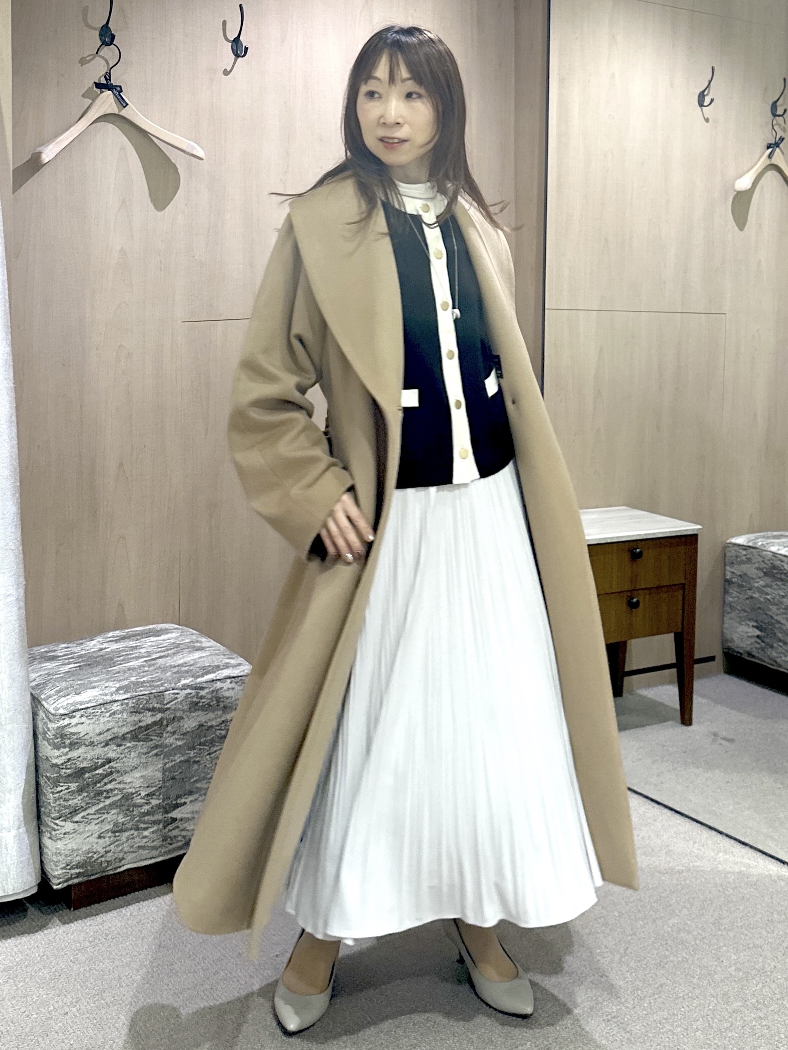 Miwaさんの「UNTITLED｜【重ね着レイヤード】シアーベロアハイネックトップス」を使ったコーディネート