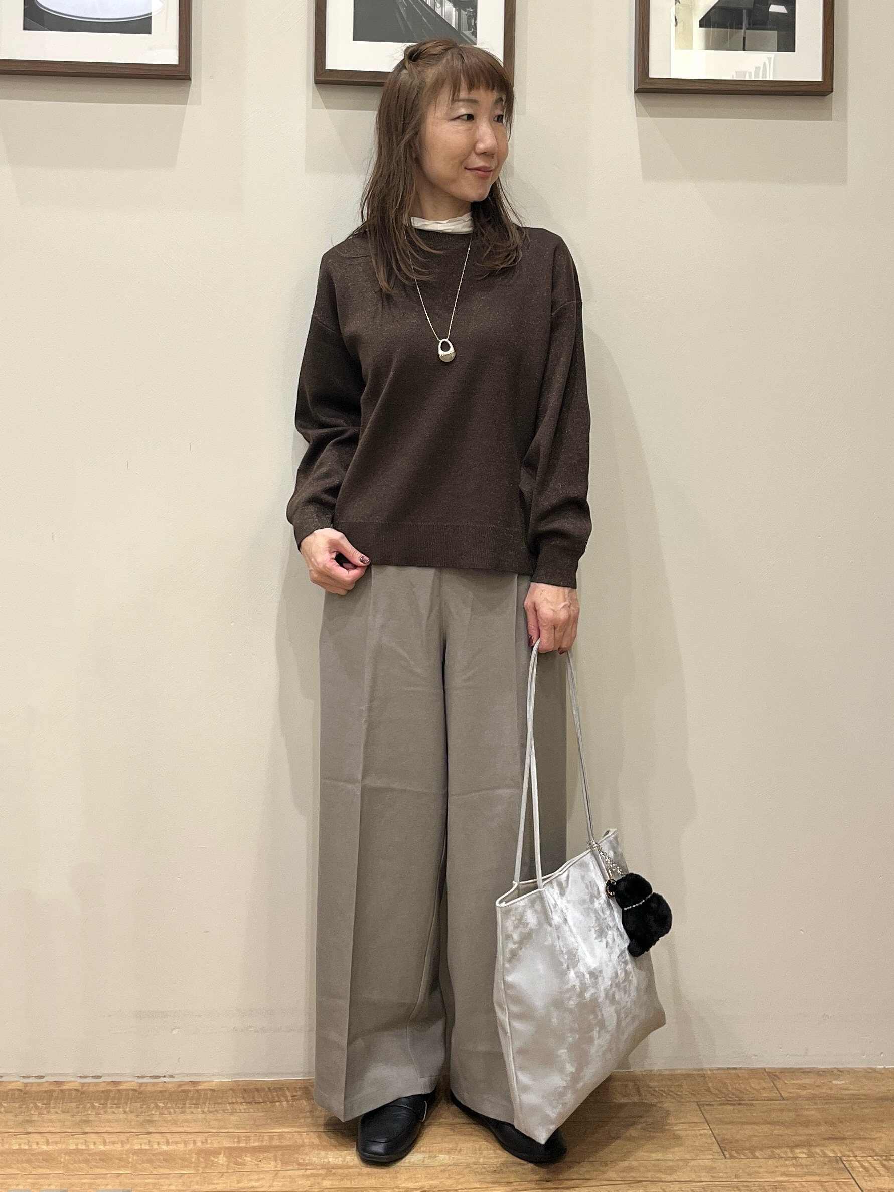 まつみさんの「SHOO･LA･RUE｜【撥水/S-LL/洗濯機可】ウエスト絞れる キルト中綿ジャケット」を使ったコーディネート