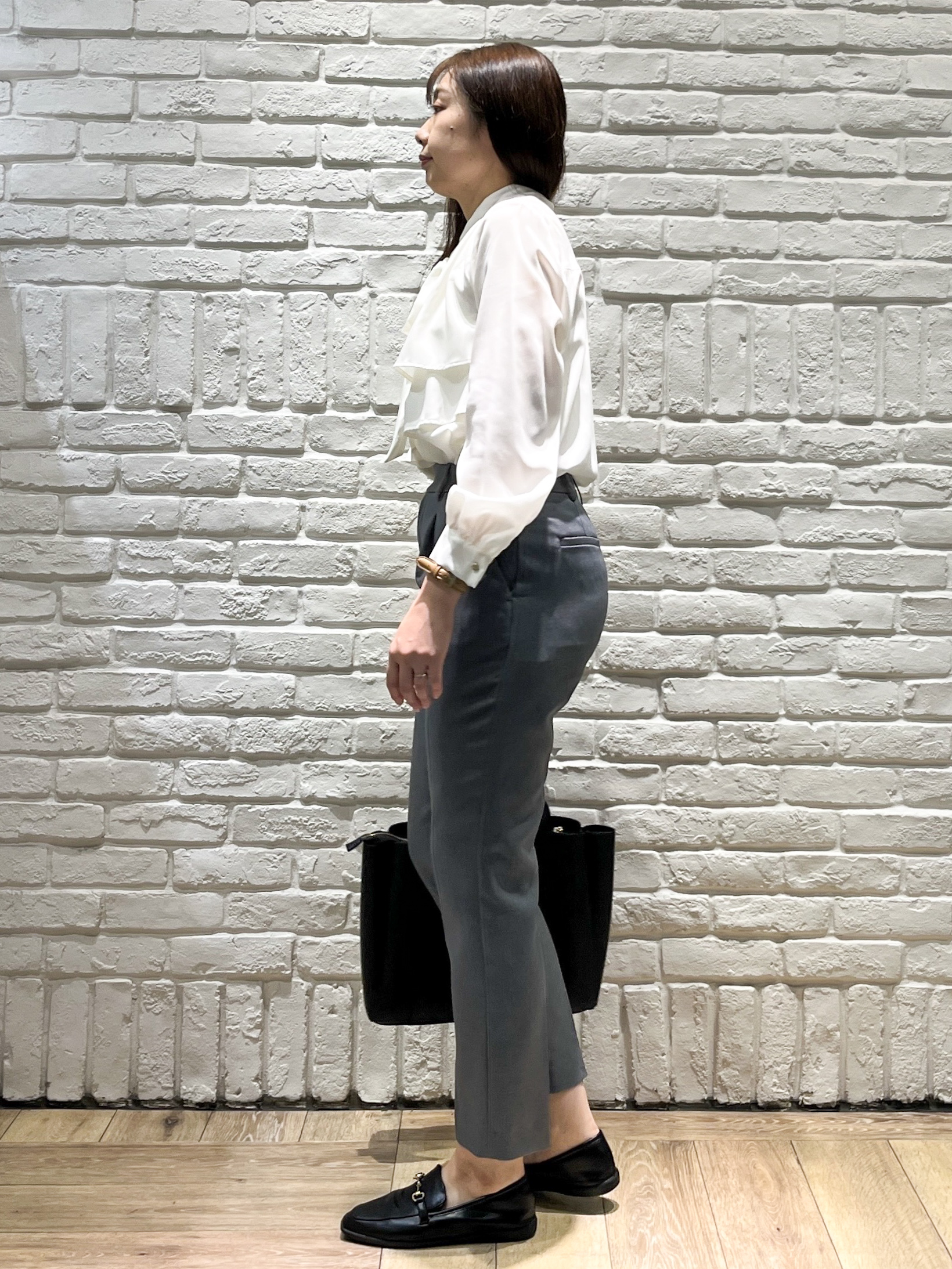 erinaさんの「index｜【セットアップ可】ストレッチツイルテーラードジャケット《防シワ／洗濯機OK》」を使ったコーディネート