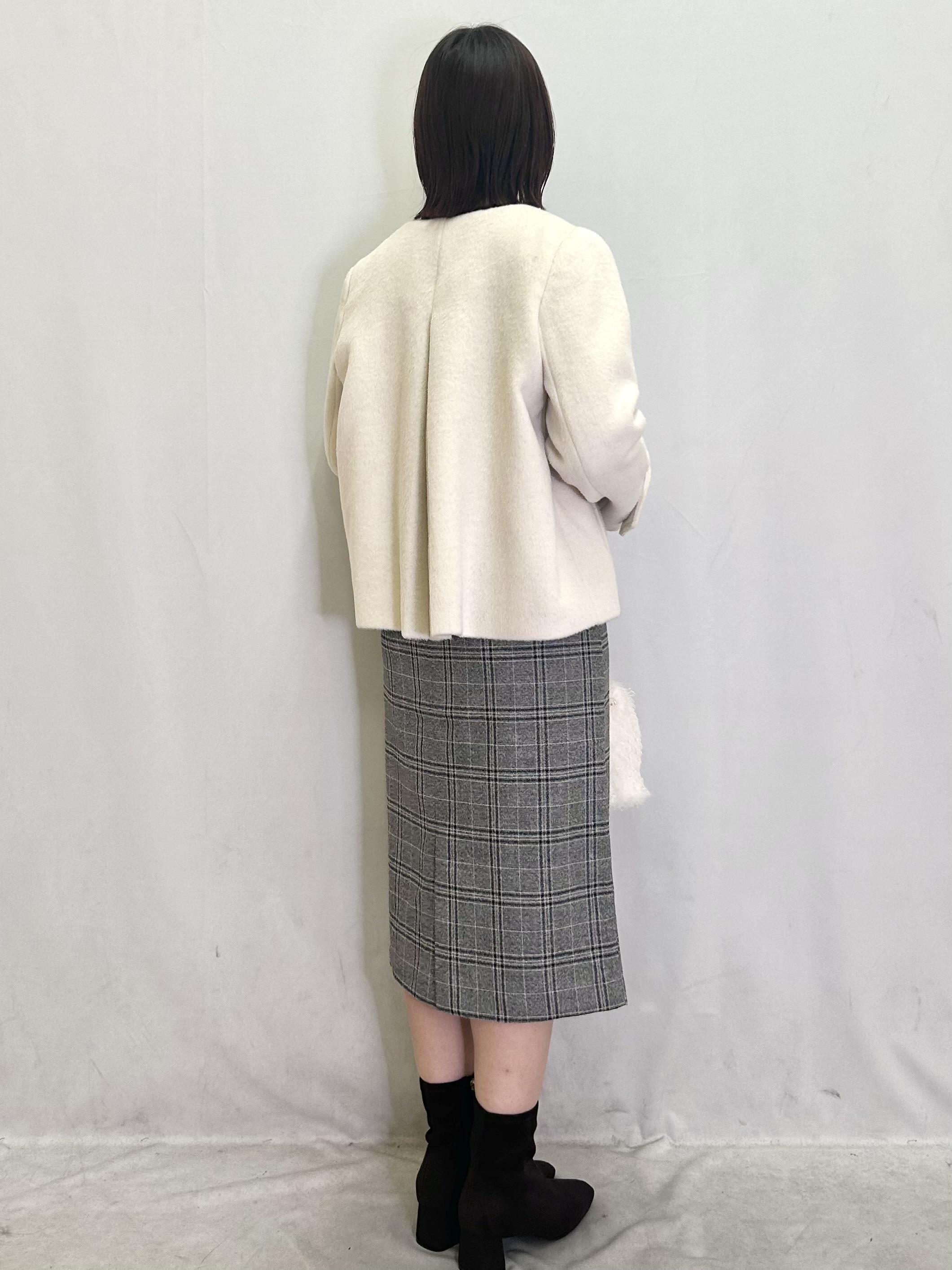 きららさんの「index｜【植草美幸先生が指南する好印象スタイル】カシミヤ混ノーカラーショートコート」を使ったコーディネート