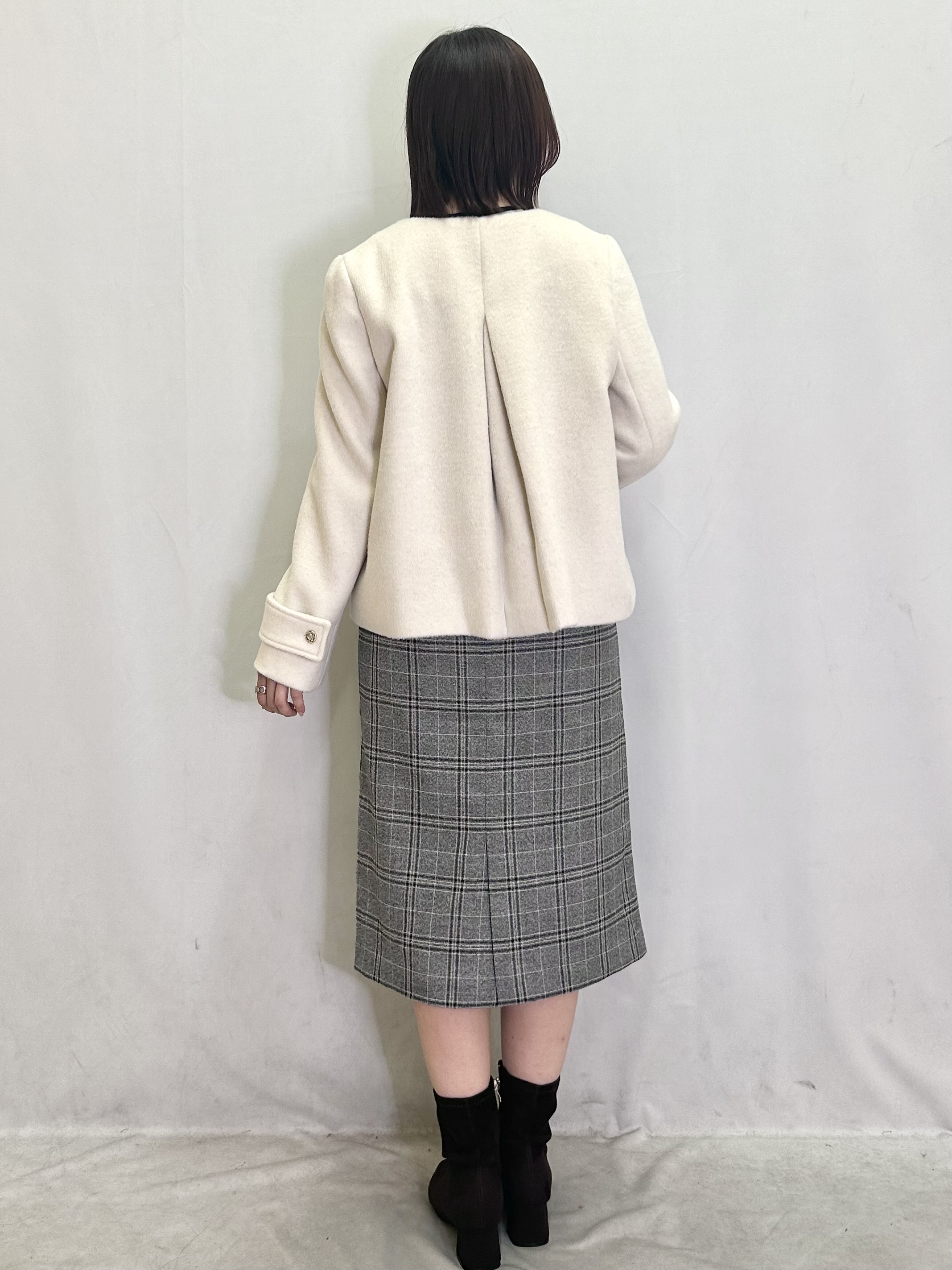 きららさんの「index｜【植草美幸先生が指南する好印象スタイル】カシミヤ混ノーカラーショートコート」を使ったコーディネート