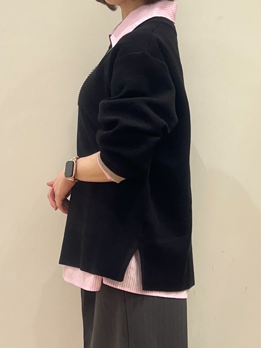 AIRIさんの「SHOO･LA･RUE｜【洗濯機可】インせず決まるAライン ストライプスキッパーシャツ」を使ったコーディネート