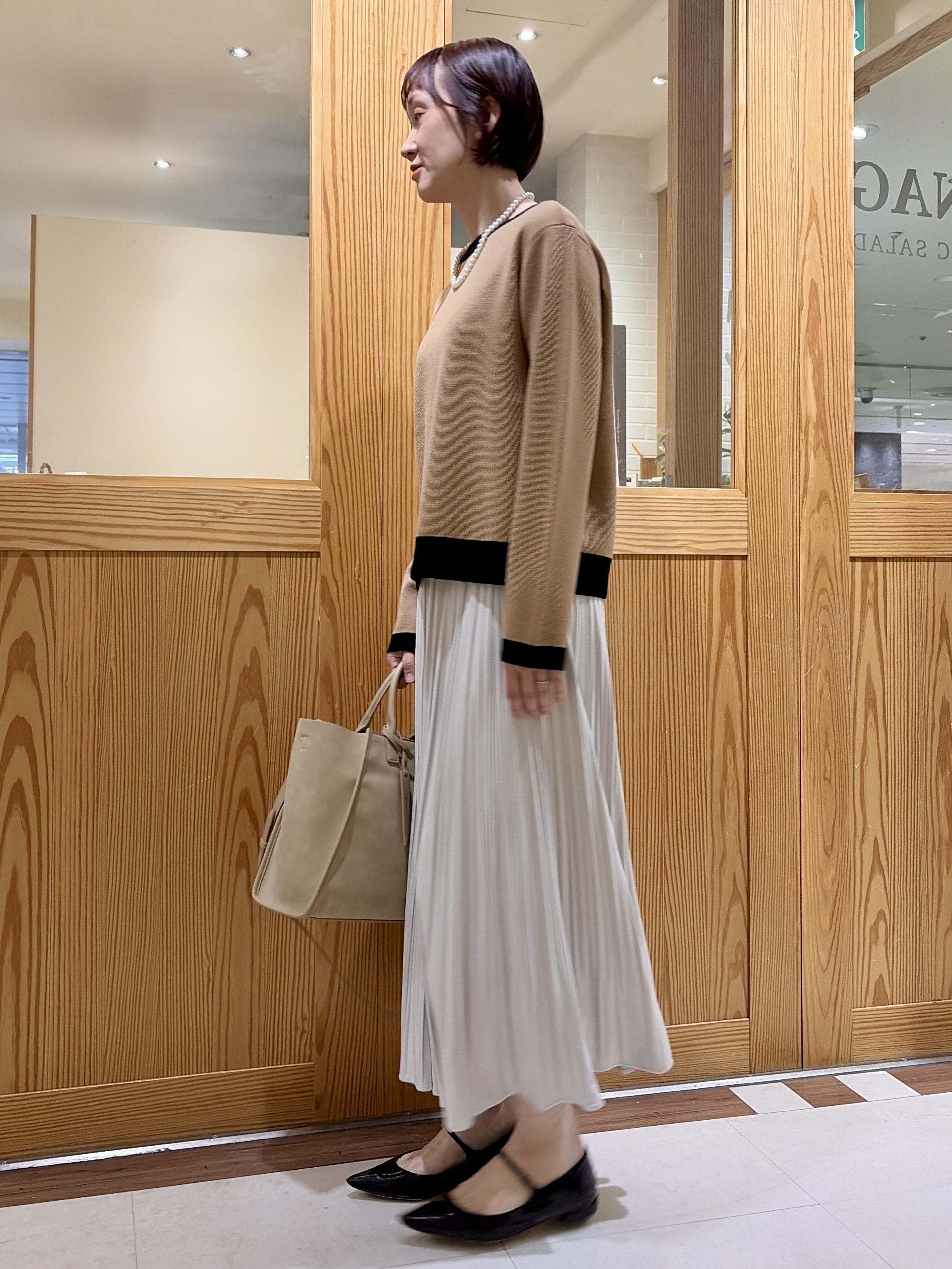 ゆうさんの「UNTITLED｜【アンサンブル可/上品映え】モールラインクルーネックニット」を使ったコーディネート