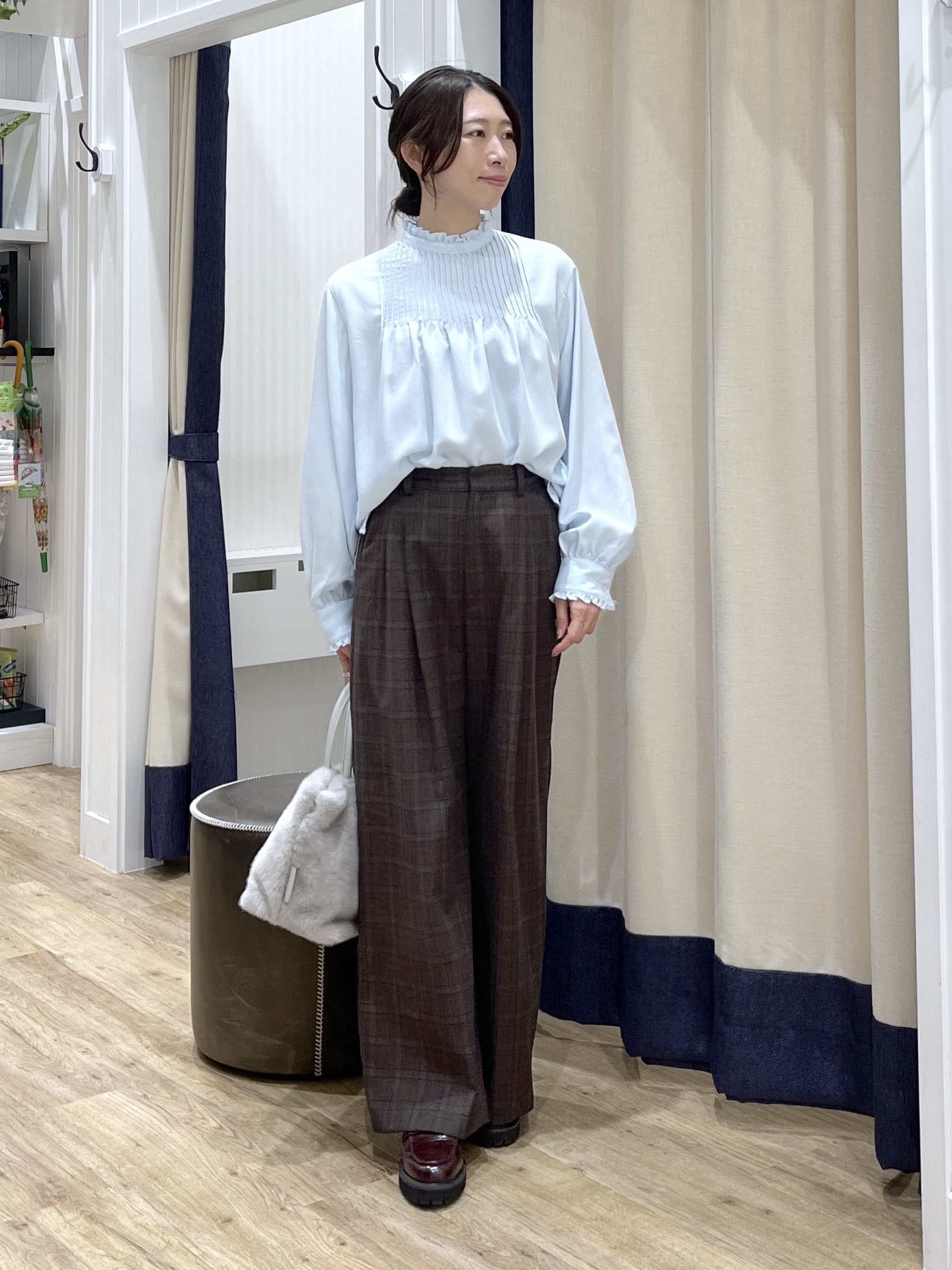 canaさんの「Dessin｜【セットアップ可/洗える】先染ウールライクチェック ダブルジャケット」を使ったコーディネート
