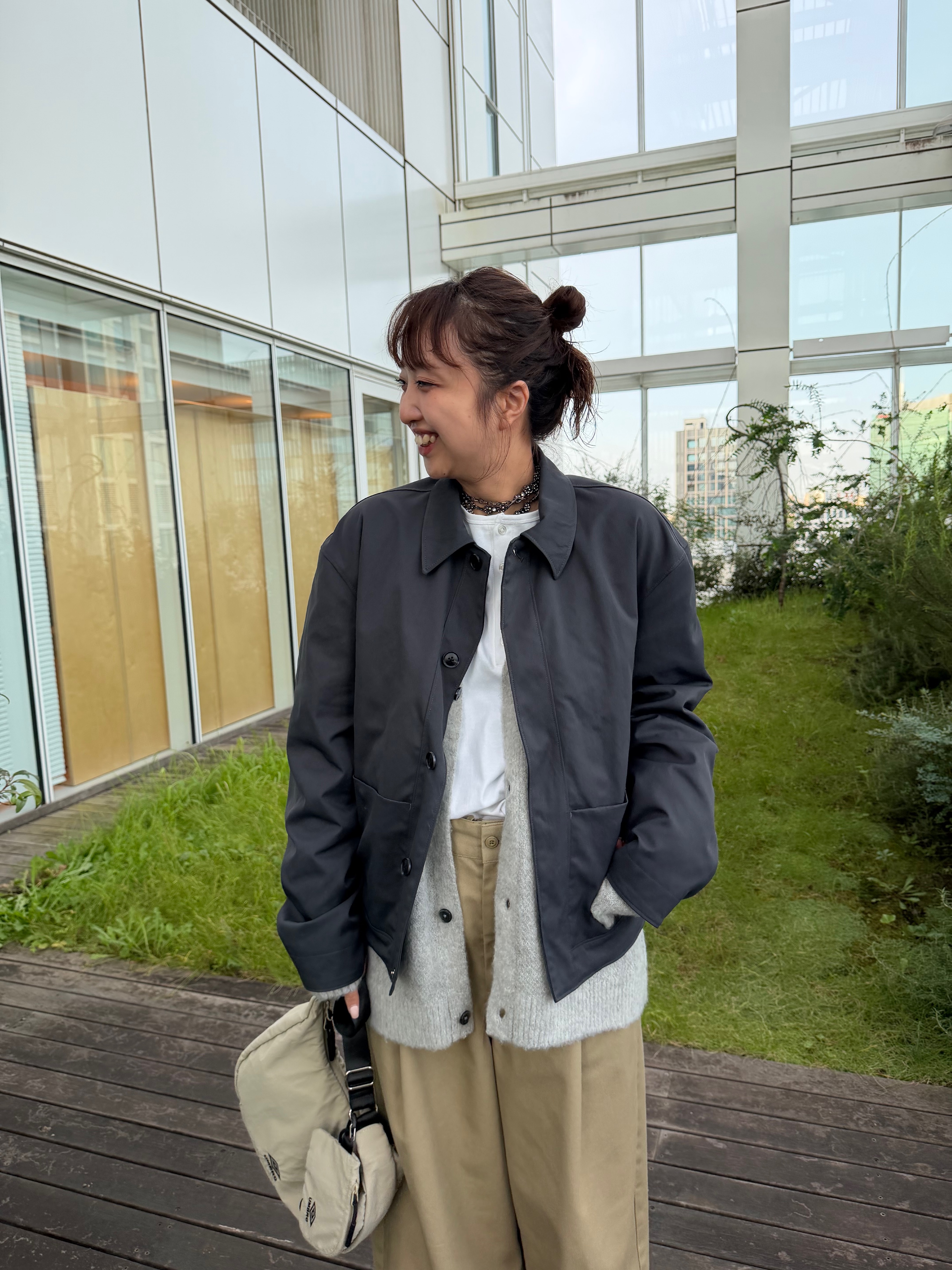 YUKAさんの「tk.TAKEO KIKUCHI｜ショートカバーオールジャケット」を使ったコーディネート