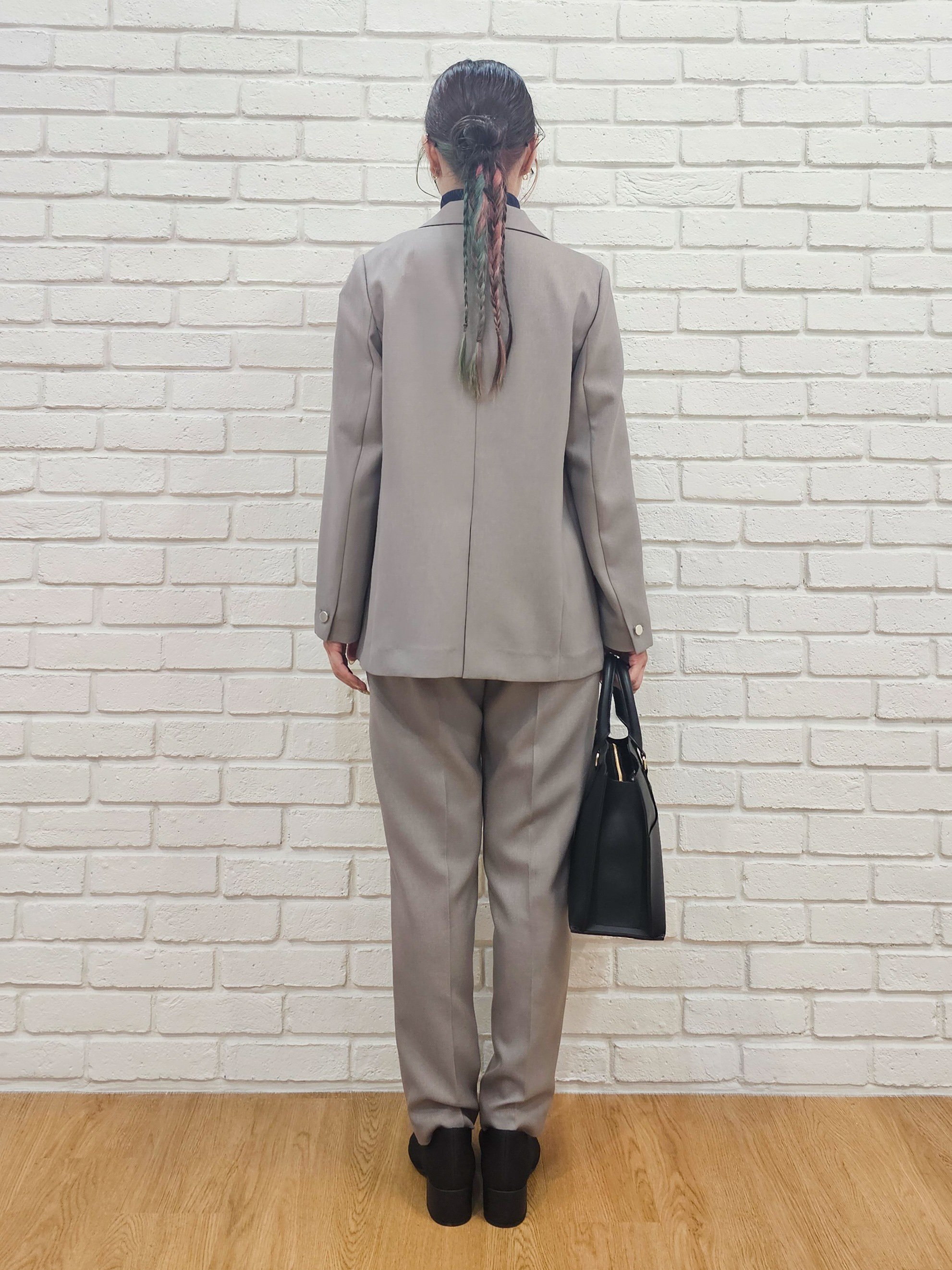 ゆゆさんの「SHOO･LA･RUE｜【セットアップ可/通勤/洗濯機可/SS-LL】オンオフ使える ダブルブレストジャケット」を使ったコーディネート