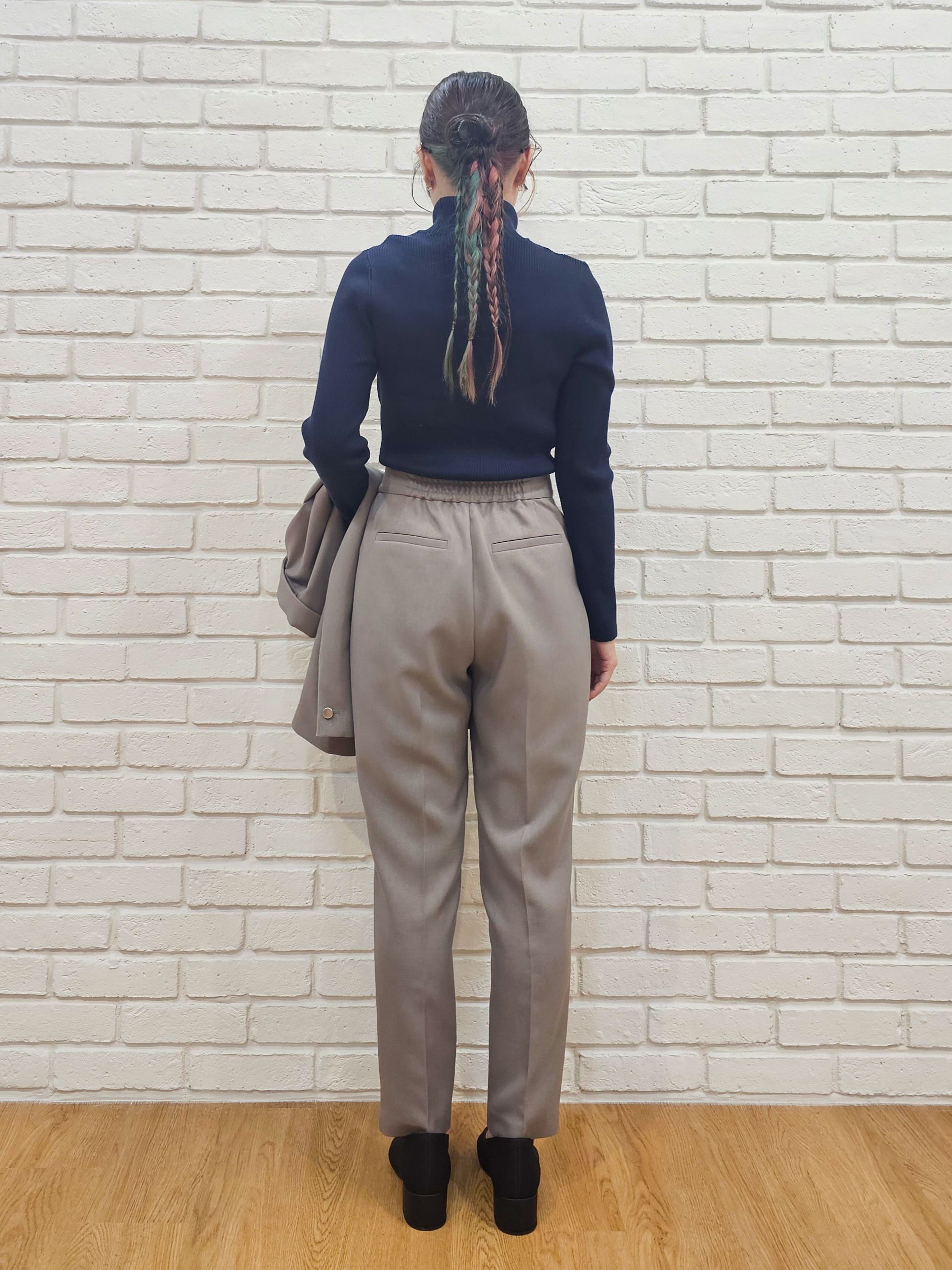 ゆゆさんの「SHOO･LA･RUE｜【セットアップ可/通勤/洗濯機可/SS-LL】オンオフ使える ダブルブレストジャケット」を使ったコーディネート