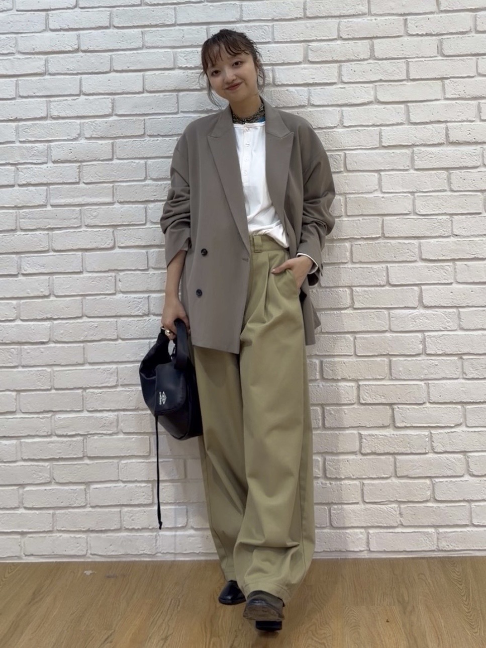 YUKAさんの「tk.TAKEO KIKUCHI｜【セットアップ対応可】オーバーサイズダブルジャケット」を使ったコーディネート