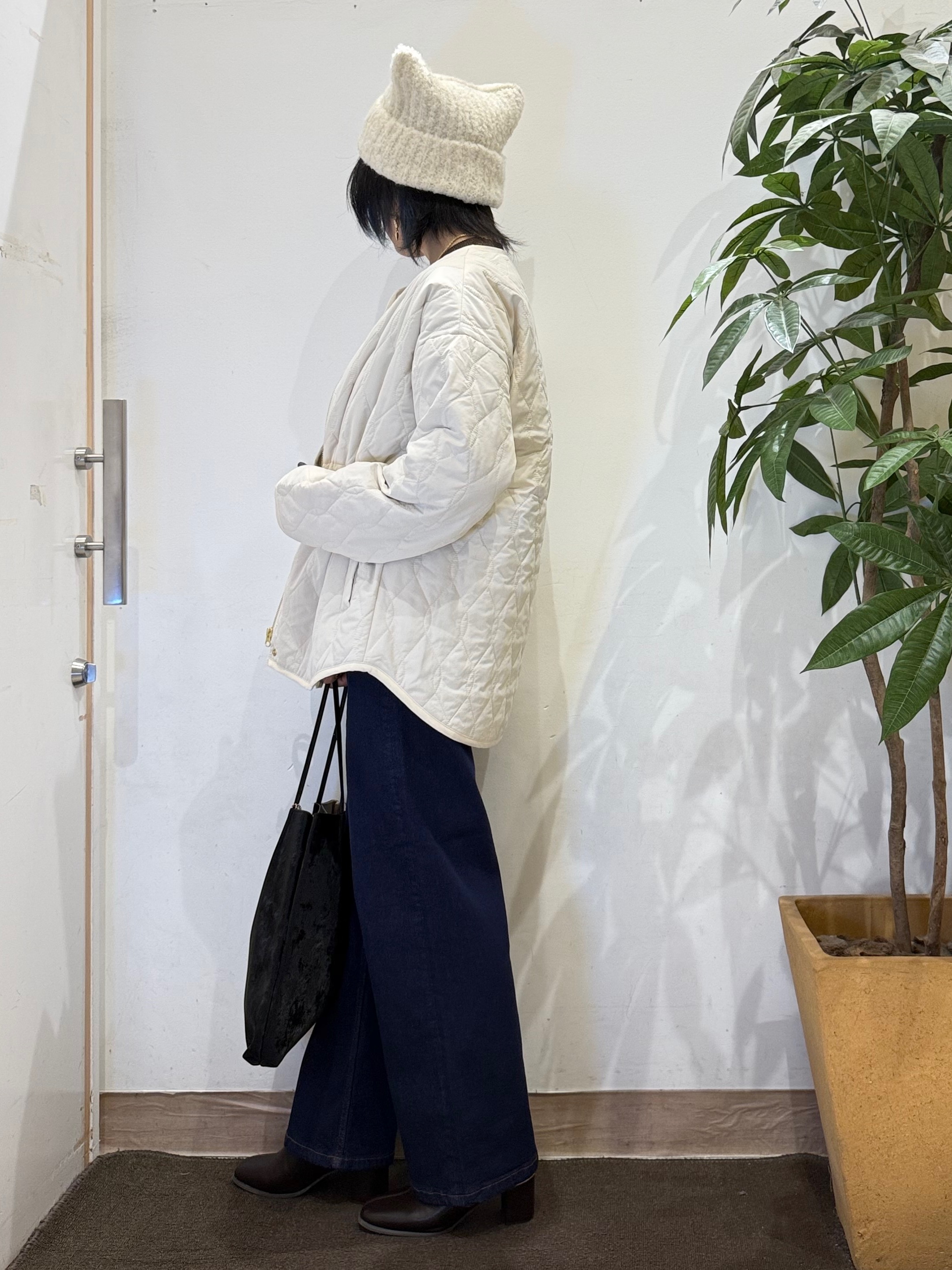 misakiさんの「SHOO･LA･RUE｜【撥水/S-LL/洗濯機可】ウエスト絞れる キルト中綿ジャケット」を使ったコーディネート