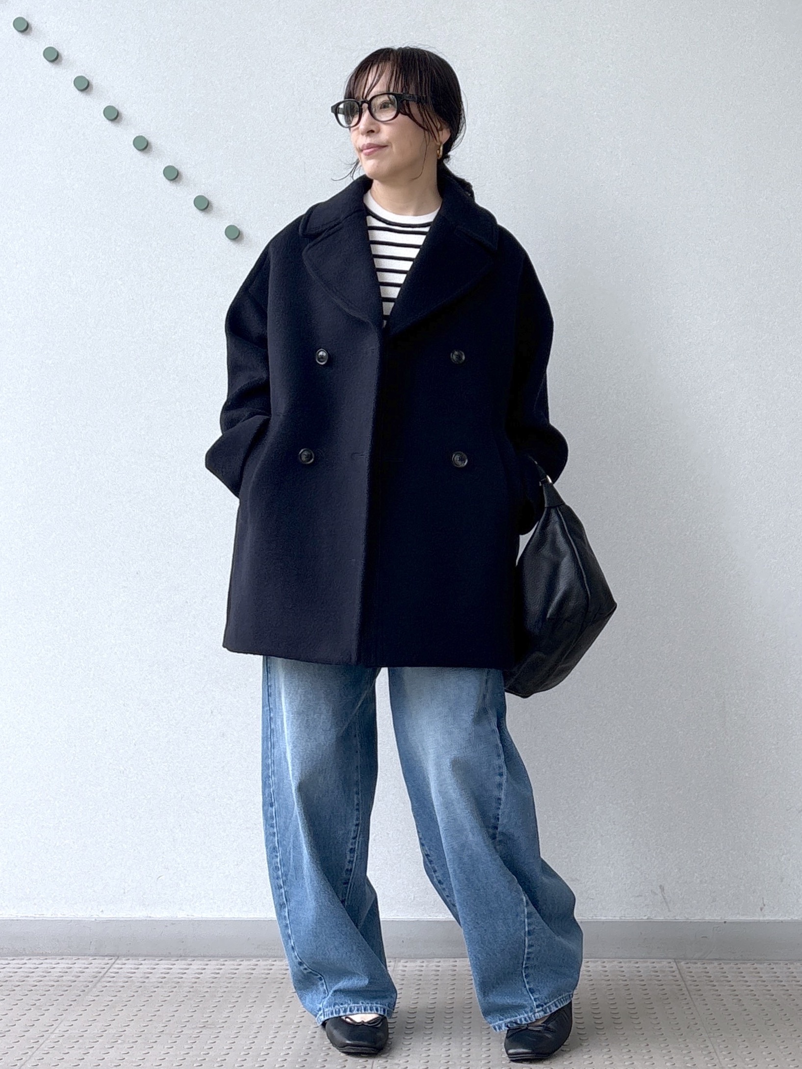 kawamuraさんの「DRESSTERIOR｜ストレッチ フルニードルボーダーニット」を使ったコーディネート
