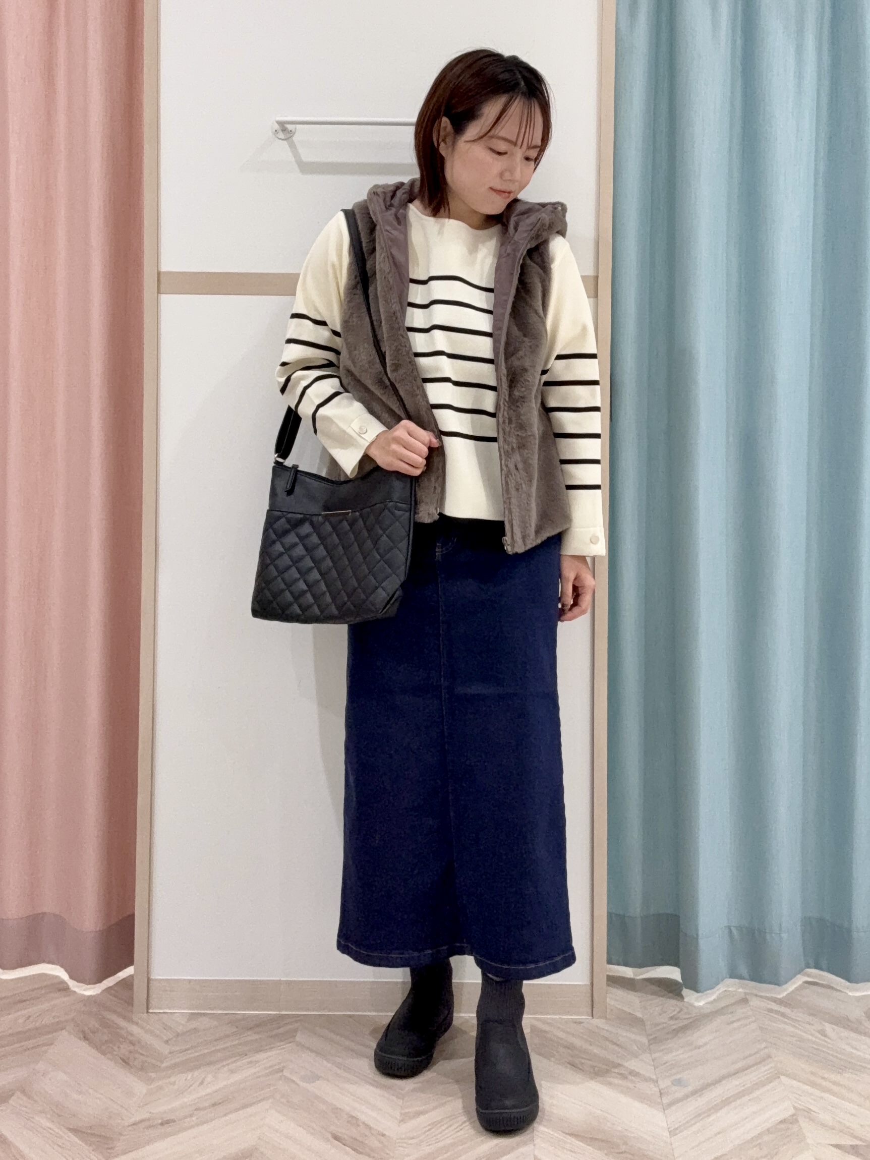 kさんの「SHOO･LA･RUE｜【洗濯機可/撥水/マルチWAY】ファーライナー付き 毎日欲張りマンパ」を使ったコーディネート