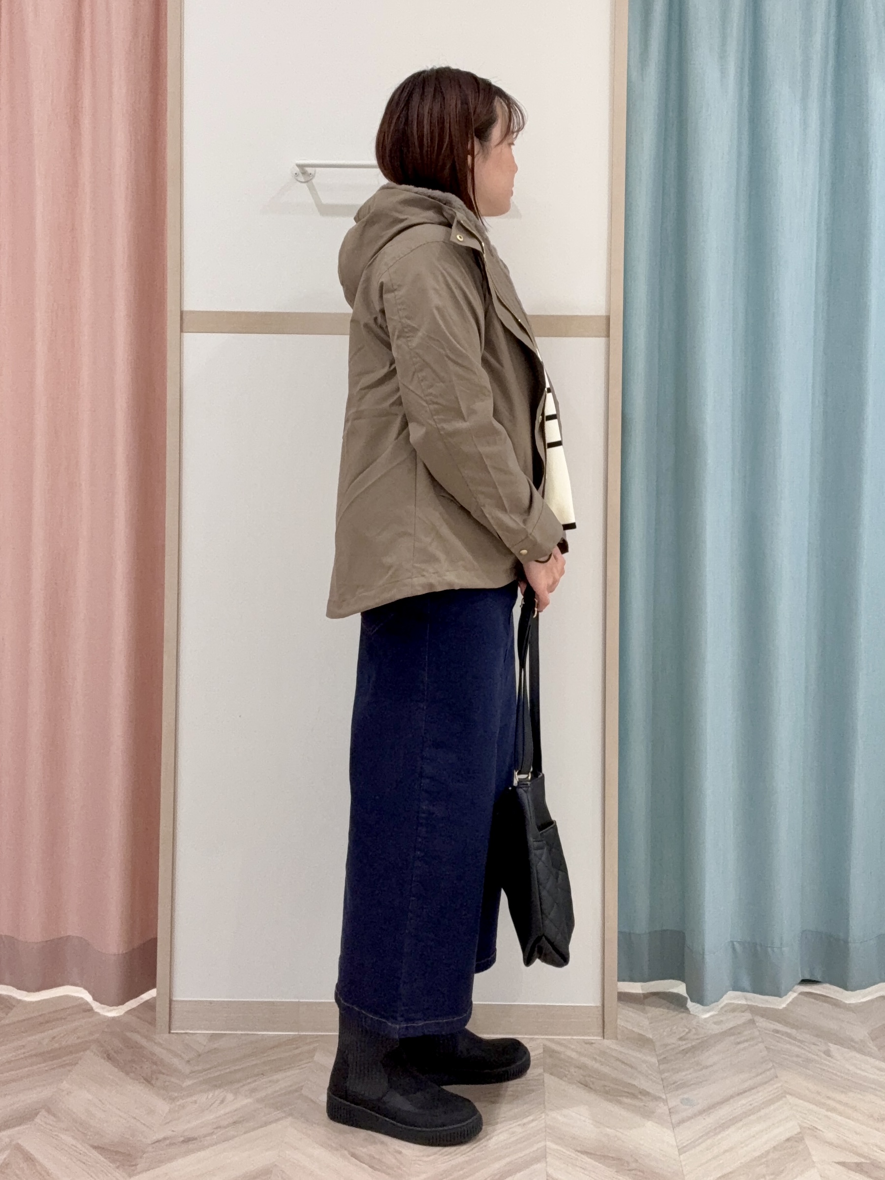 kさんの「SHOO･LA･RUE｜【洗濯機可/撥水/マルチWAY】ファーライナー付き 毎日欲張りマンパ」を使ったコーディネート
