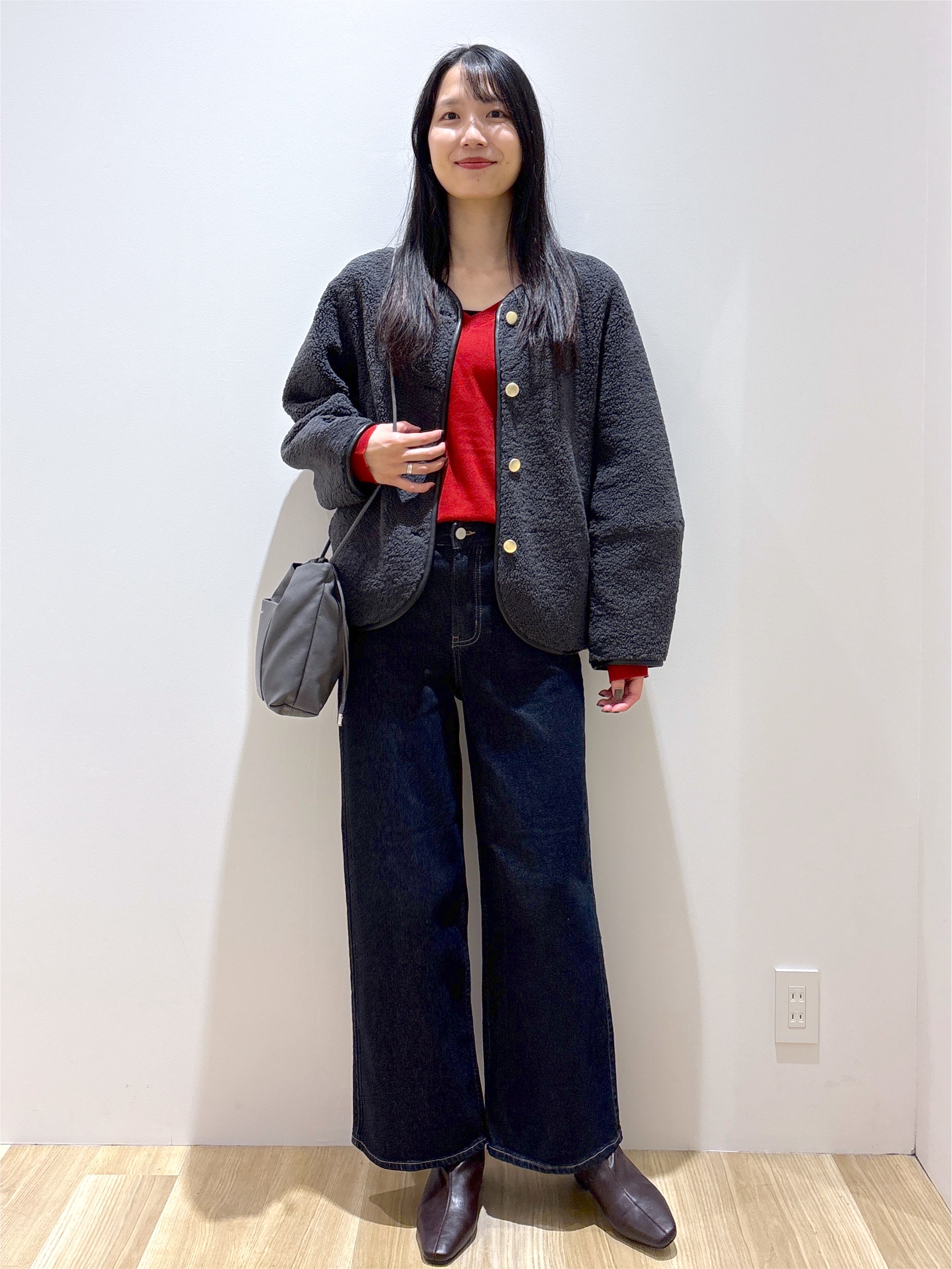 sachikoさんの「OPAQUE.CLIP｜《リバーシブル》ボア&times;フリースアウター」を使ったコーディネート