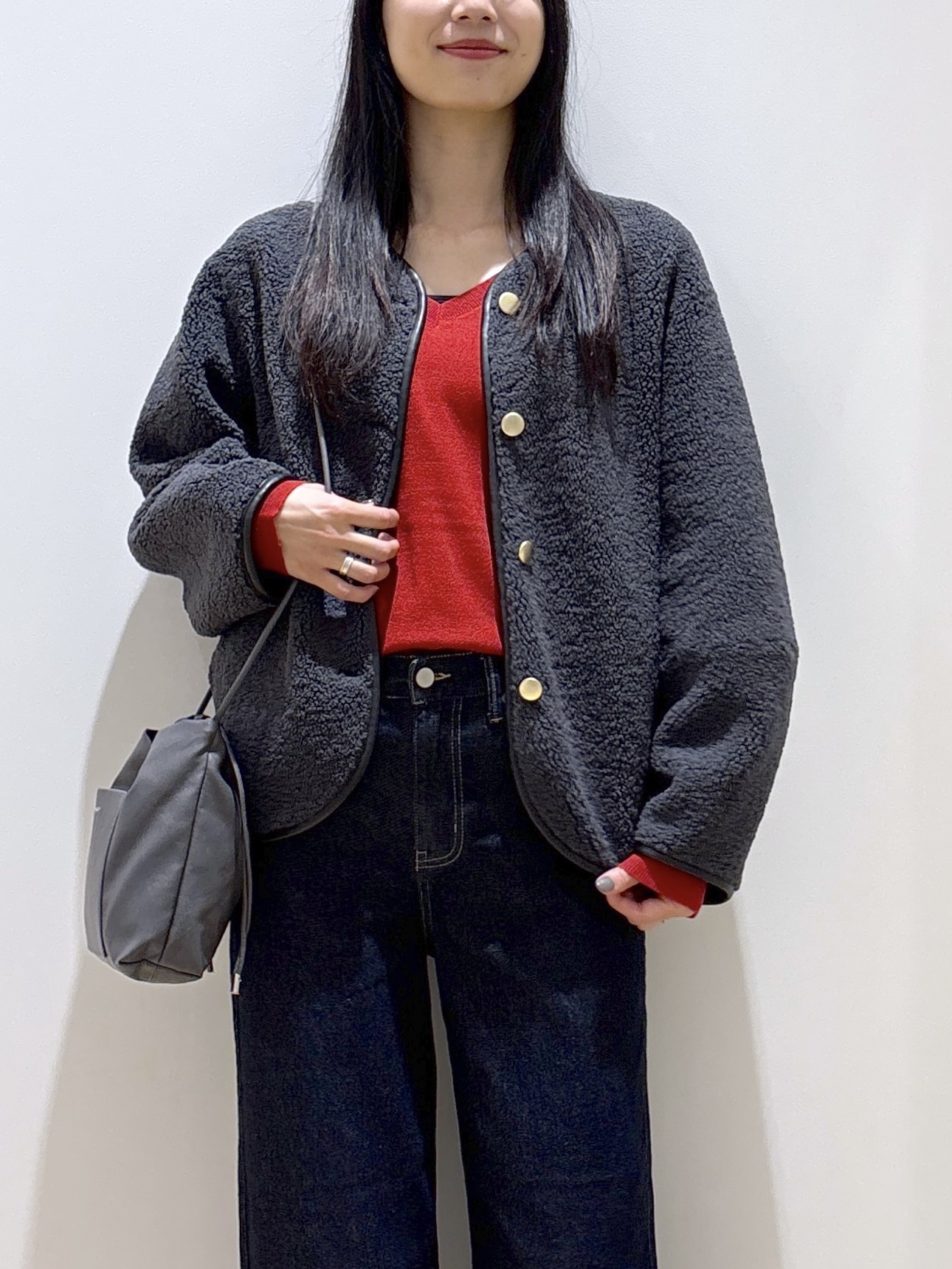 sachikoさんの「OPAQUE.CLIP｜《リバーシブル》ボア&times;フリースアウター」を使ったコーディネート