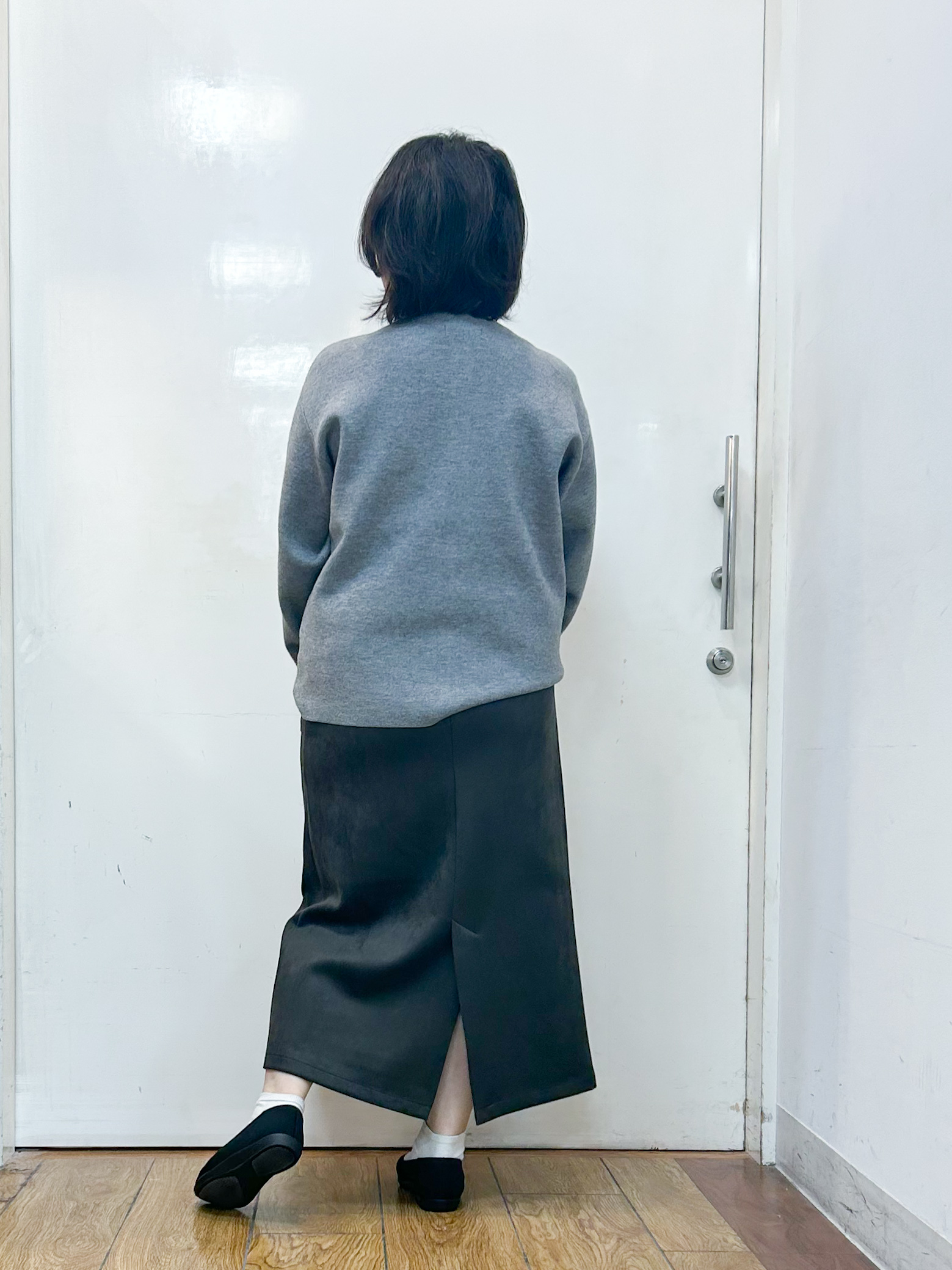 haruさんの「SHOO･LA･RUE｜【S-LL/洗濯機可/静電気防止】もちもち配色ダブルフェイスカーディガン」を使ったコーディネート